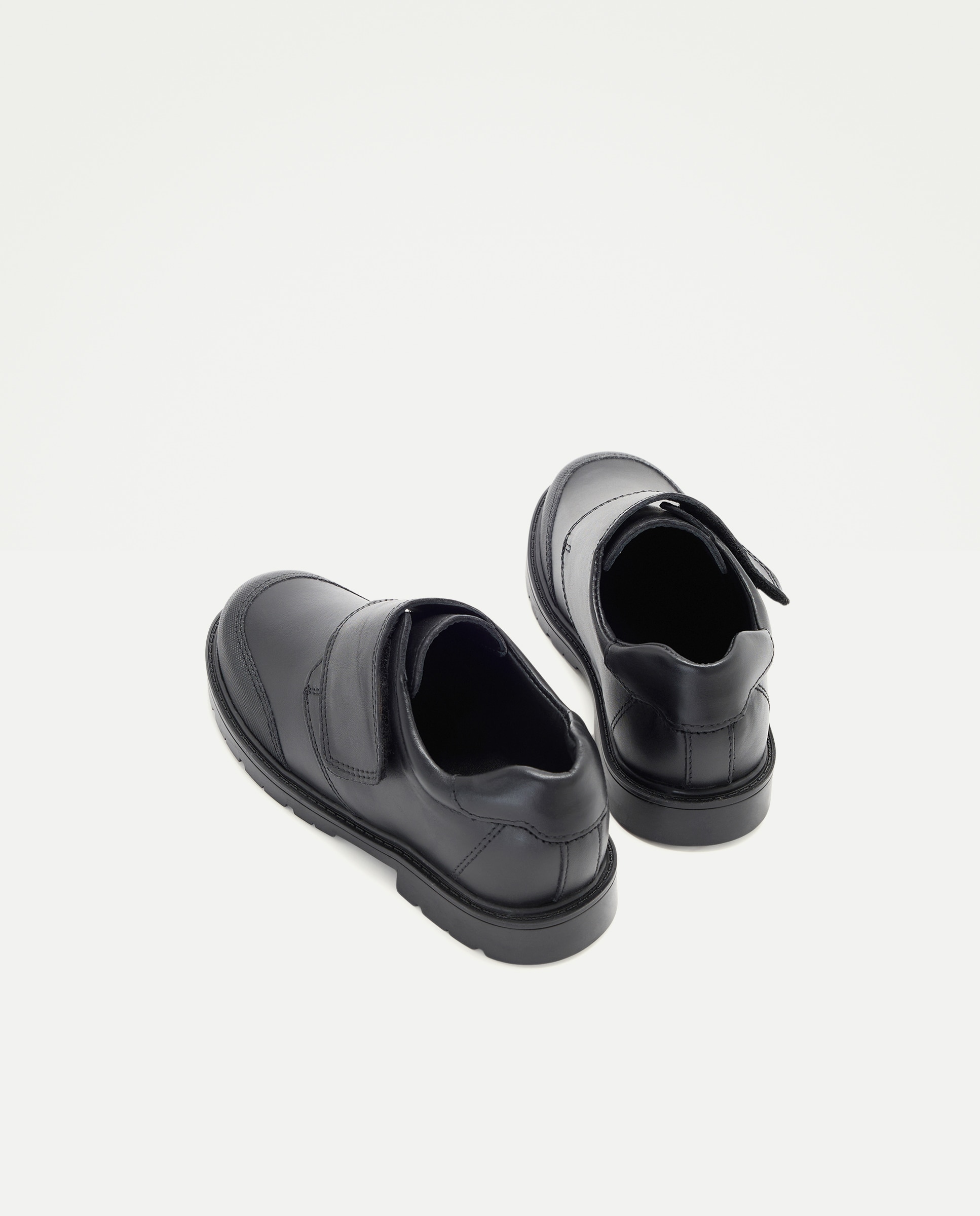 Sapatos Escolares Blucher com Fecho de Velcro e Biqueira Reforçada com Pele Kids El Corte Inglés Preto-3