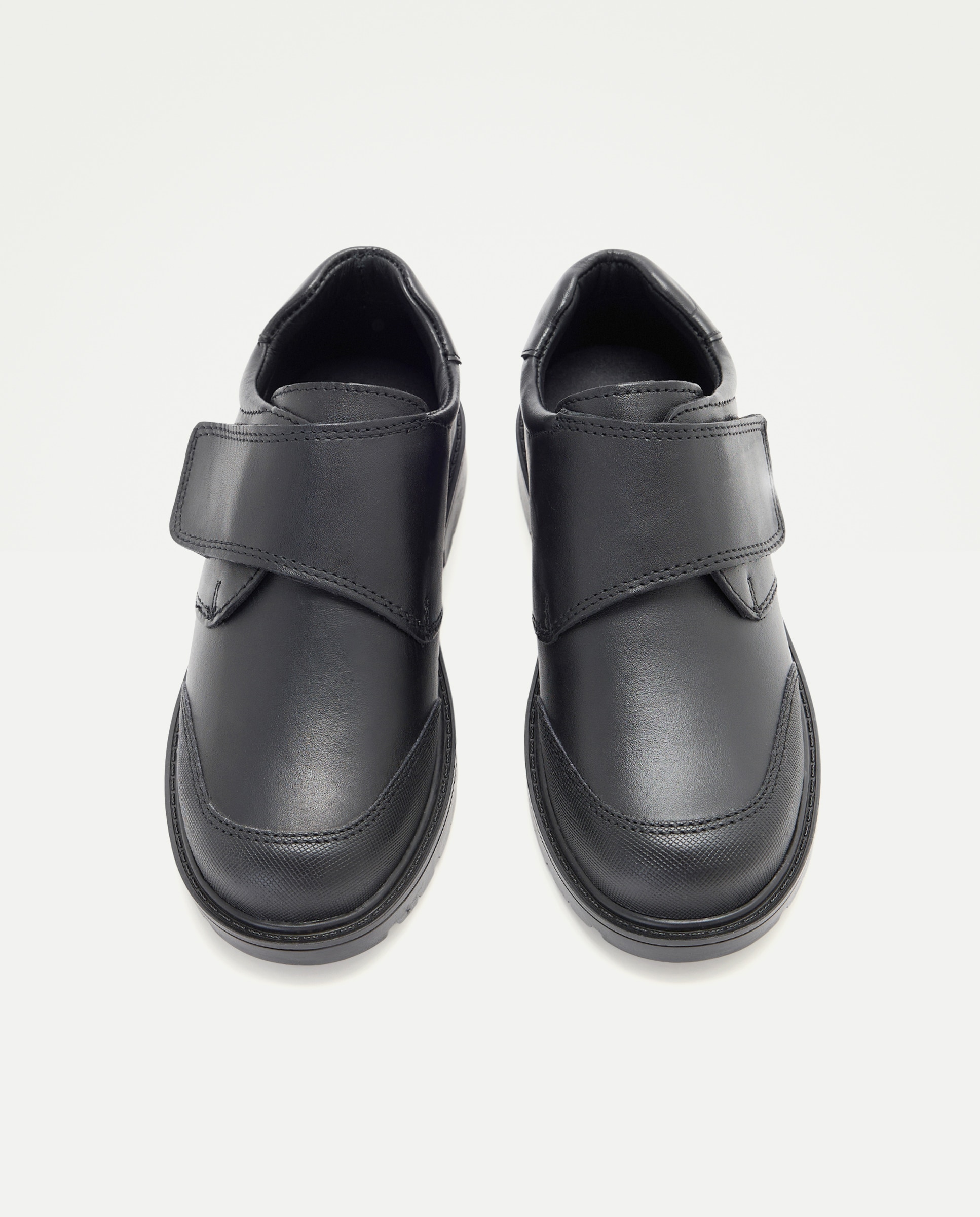 Sapatos Escolares Blucher com Fecho de Velcro e Biqueira Reforçada com Pele Kids El Corte Inglés Preto-4
