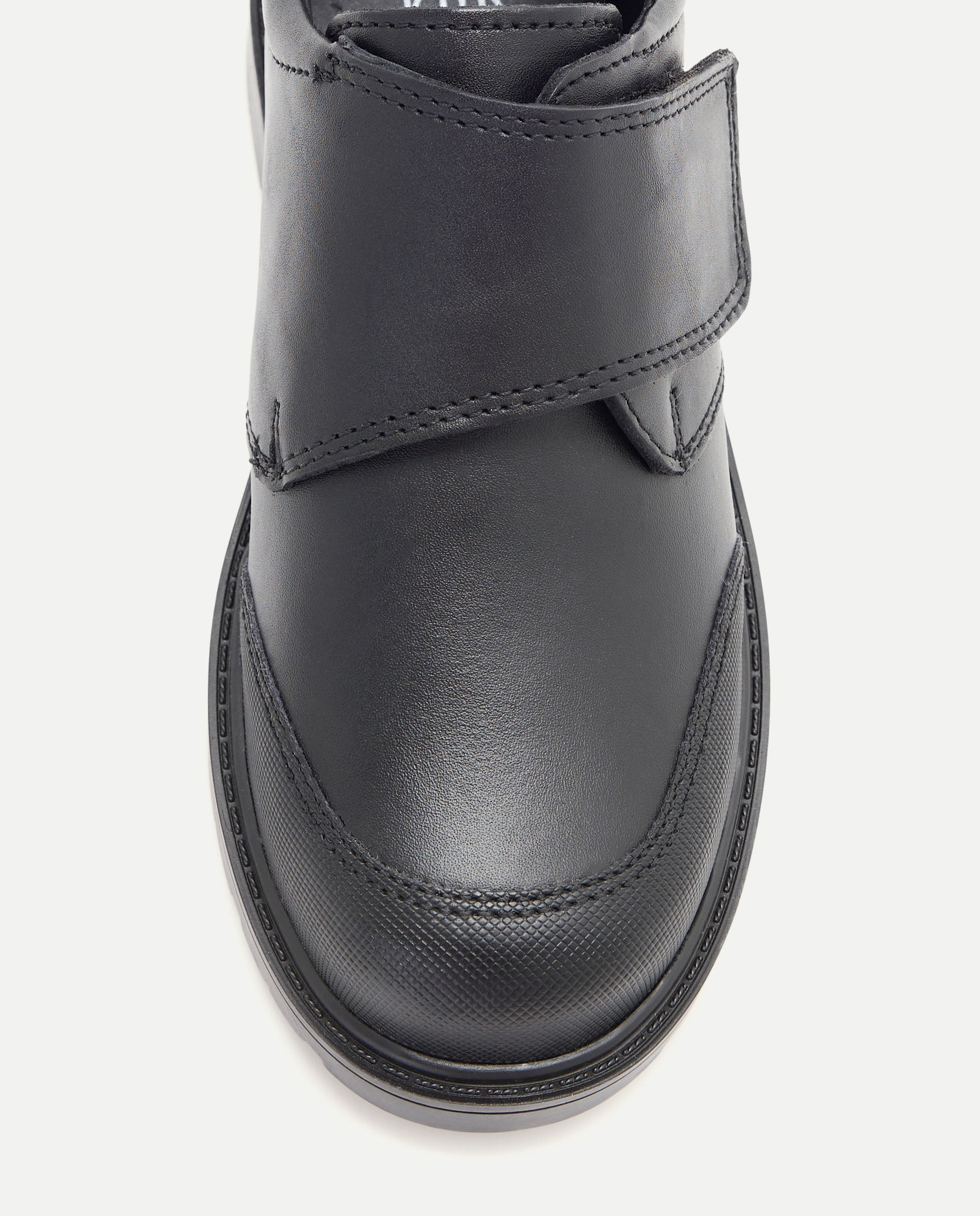 Sapatos Escolares Blucher com Fecho de Velcro e Biqueira Reforçada com Pele Kids El Corte Inglés Preto-5