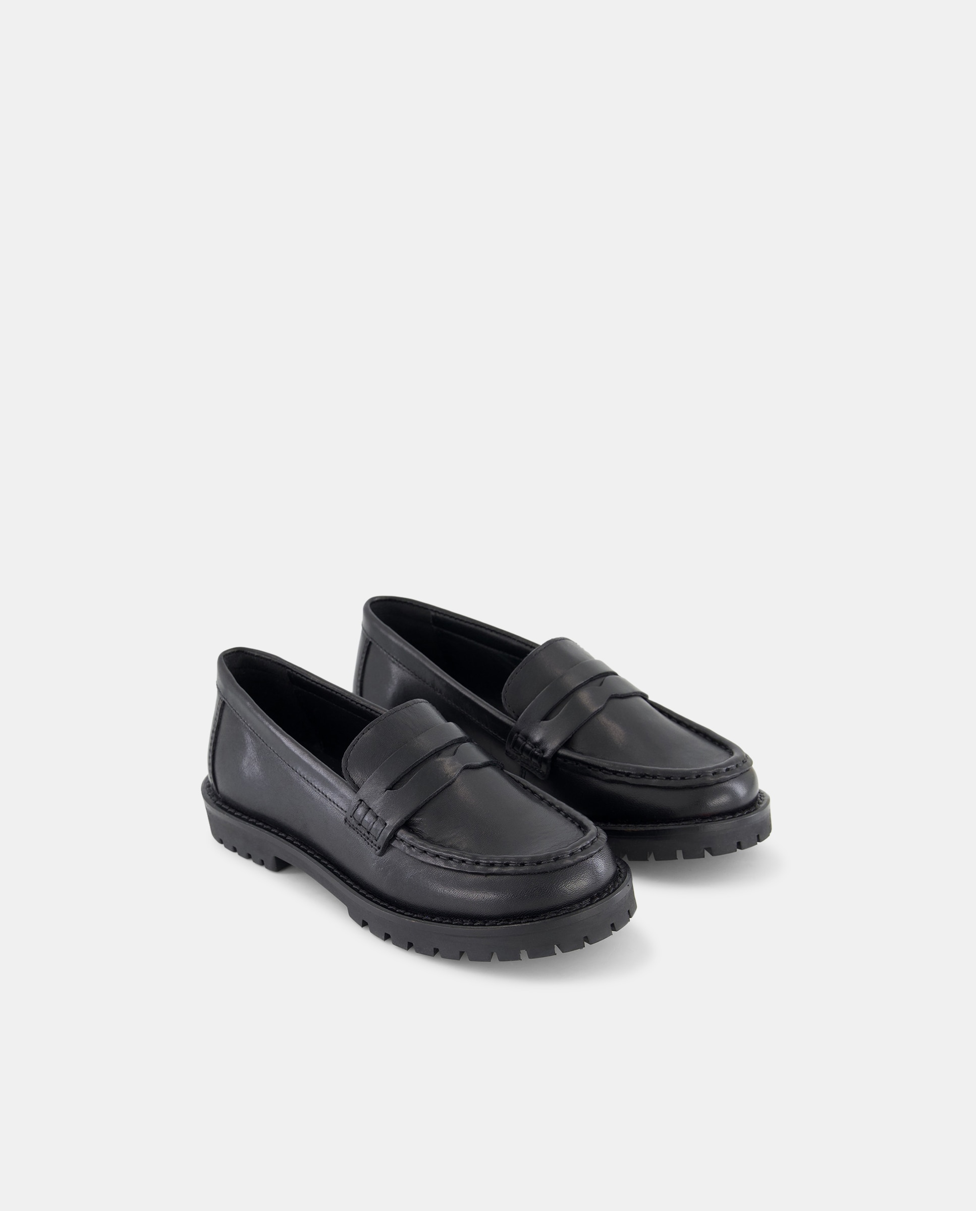 Sapatos de Presilha Escolares em Pele Kids El Corte Inglés Preto-2