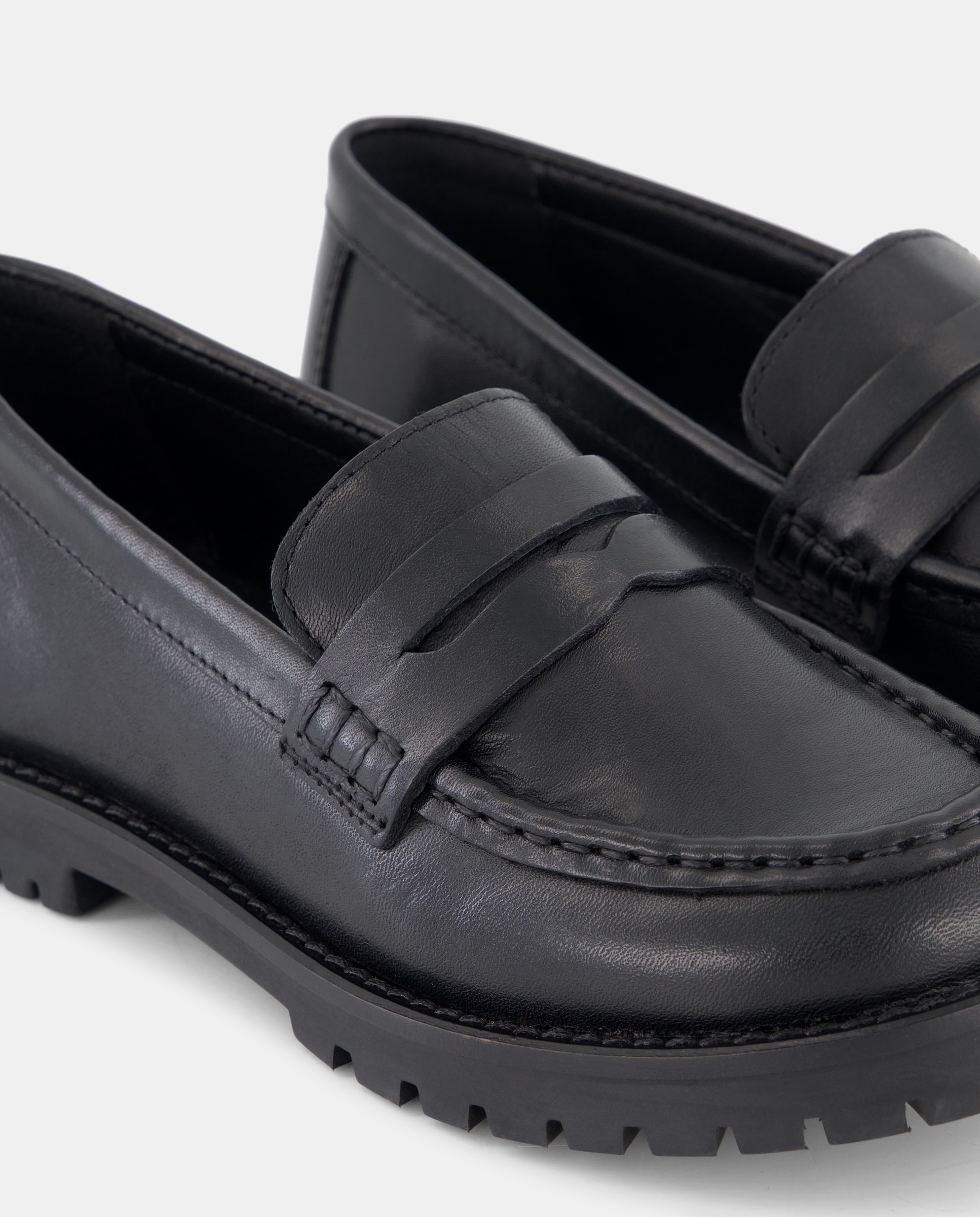 Sapatos de Presilha Escolares em Pele Kids El Corte Inglés Preto-5