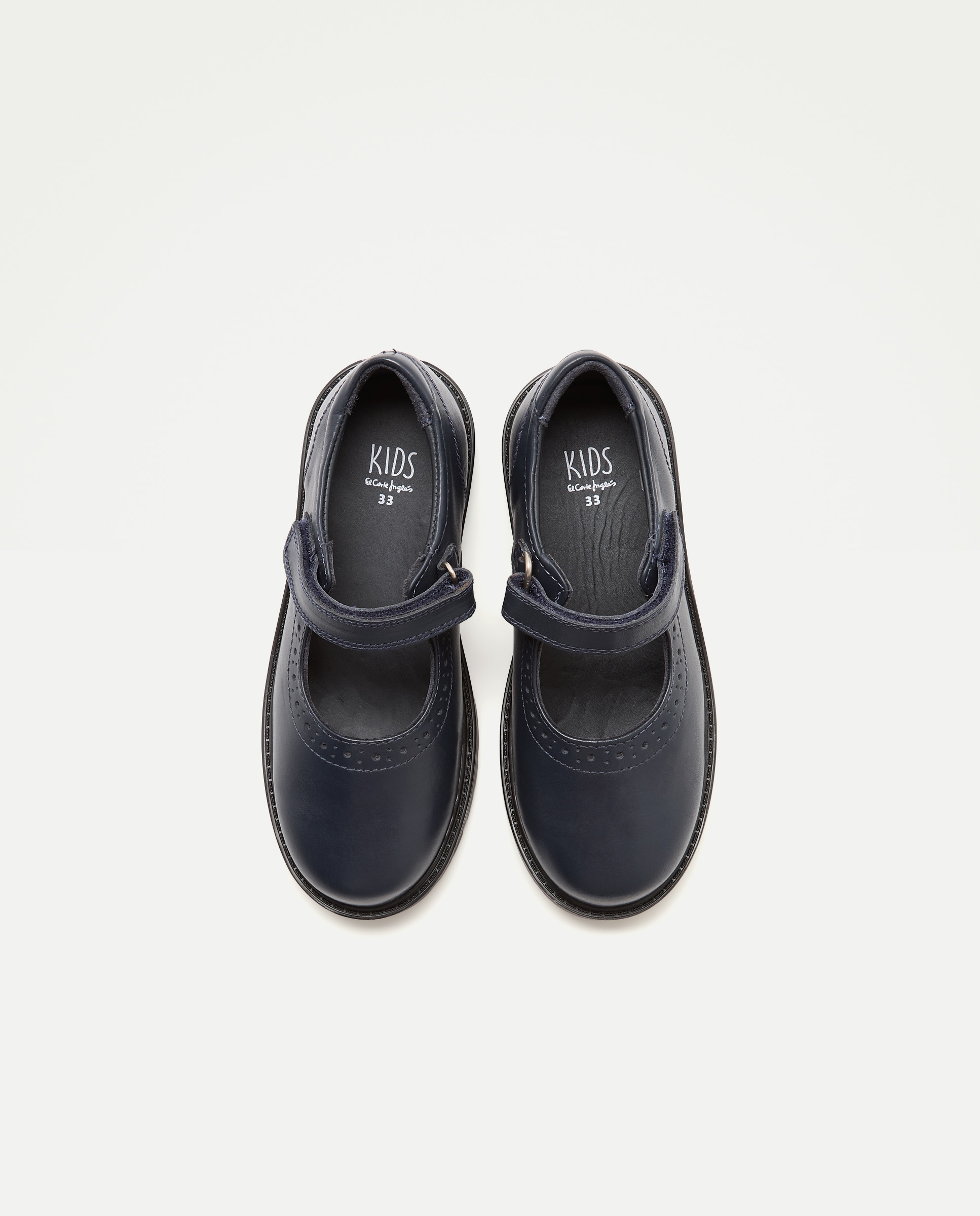 Sapatos de Presilha VAC em Pele com Furos Kids El Corte Inglés Azul-marinho-4