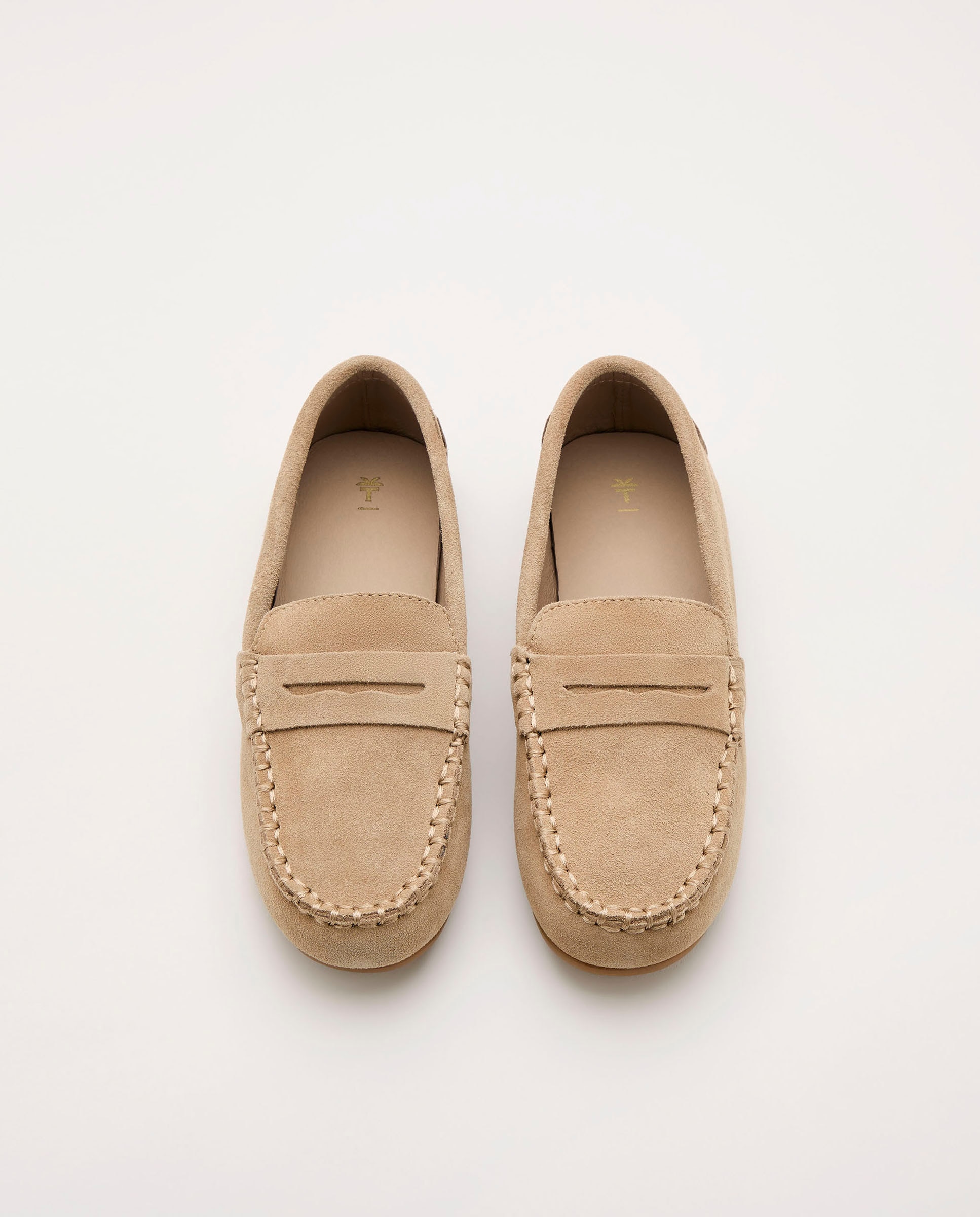 Mocassins de Croute com Travessão Coconut El Corte Inglés Bege-4