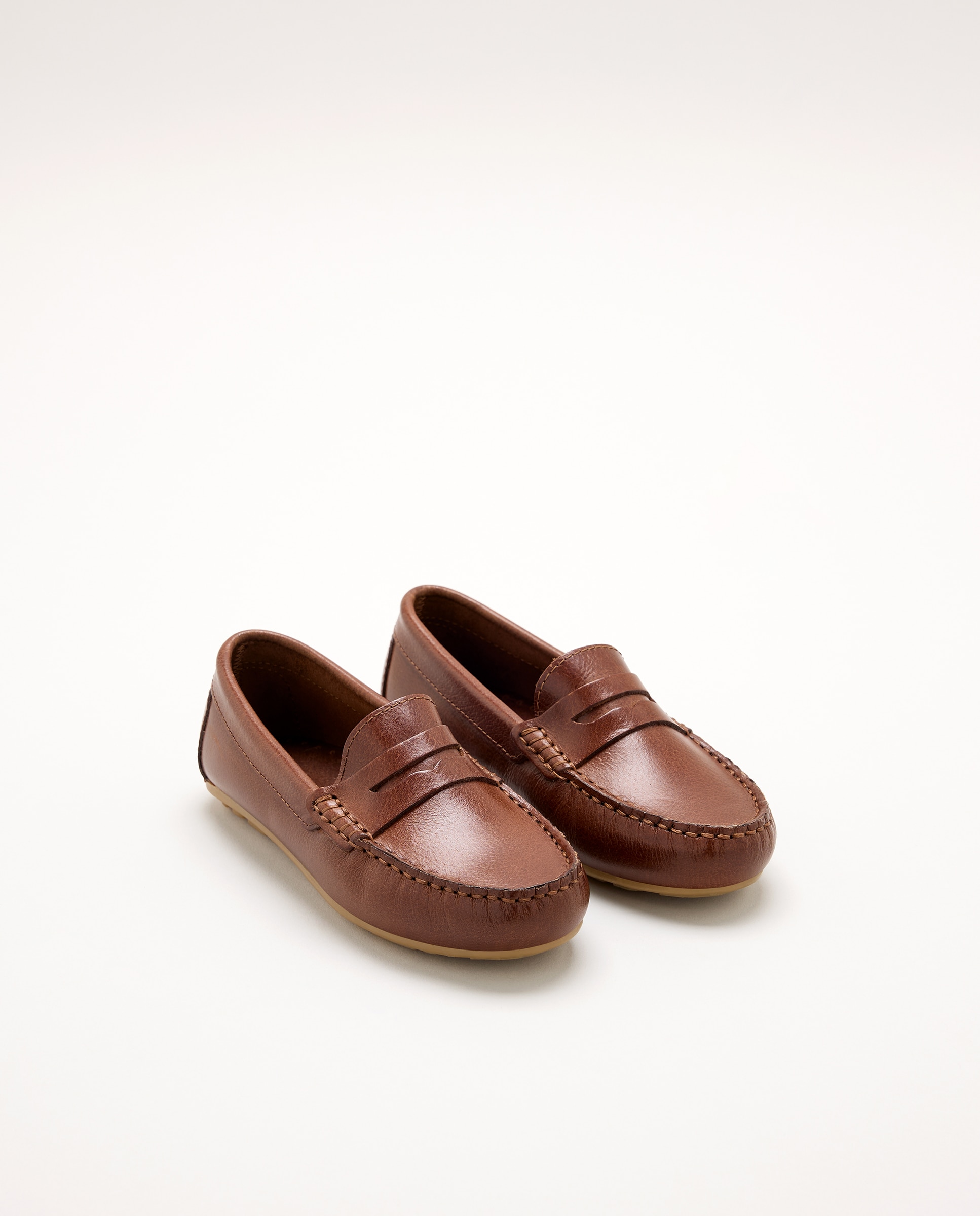 Imagen 2 de Mocasines de niño realizados en piel con antifaz - Coconut El Corte Inglés - Marrón Marrón