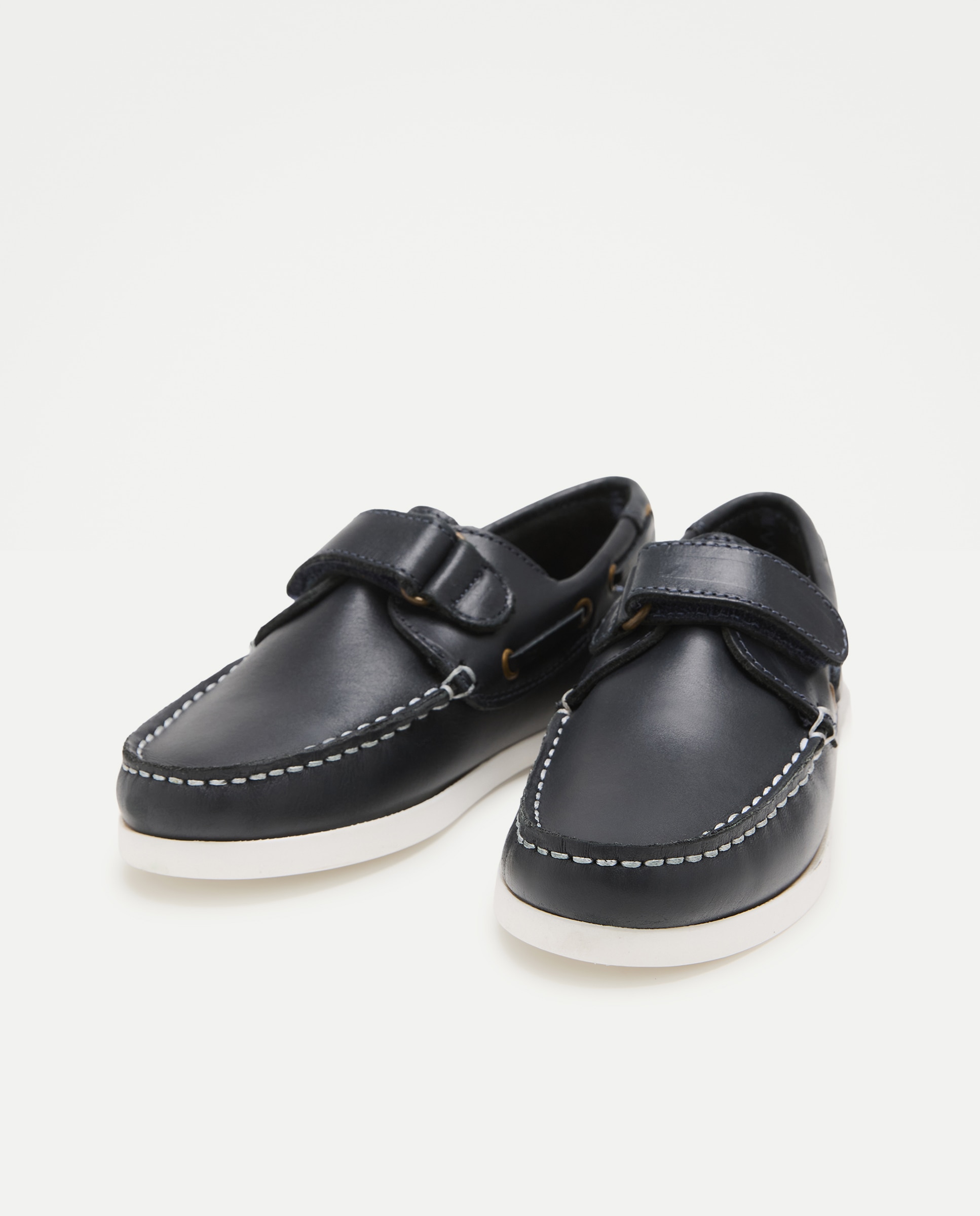 Náuticos em Pele com Velcro Azul-marinho-2