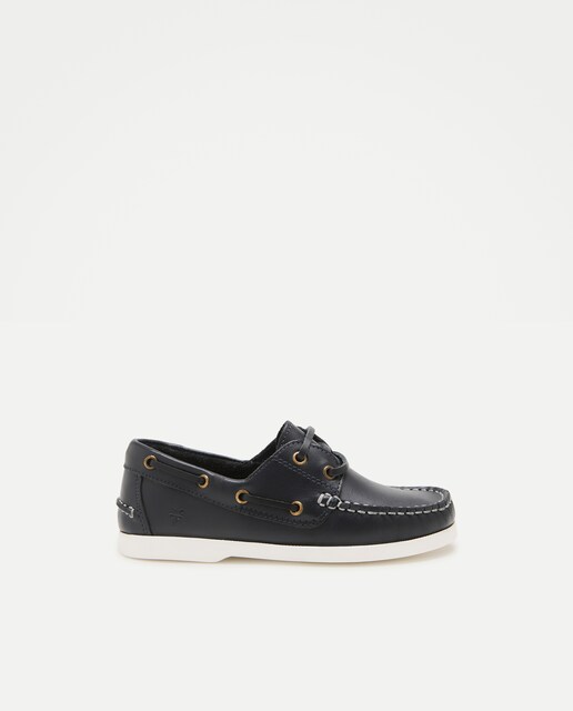 Náutico de piel con cordones de niño