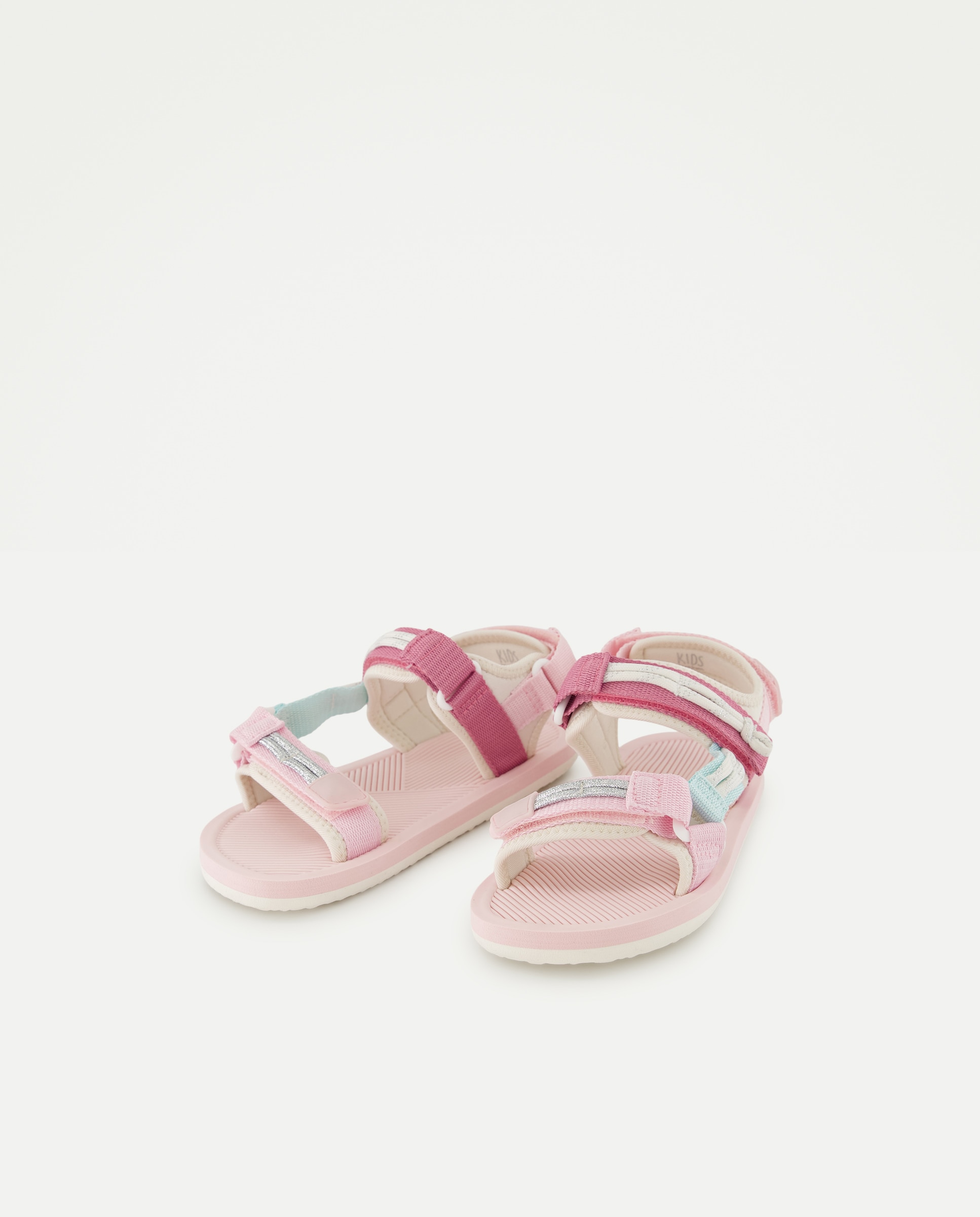 Sandálias com Velcro e Cordas 200 Rosa-2