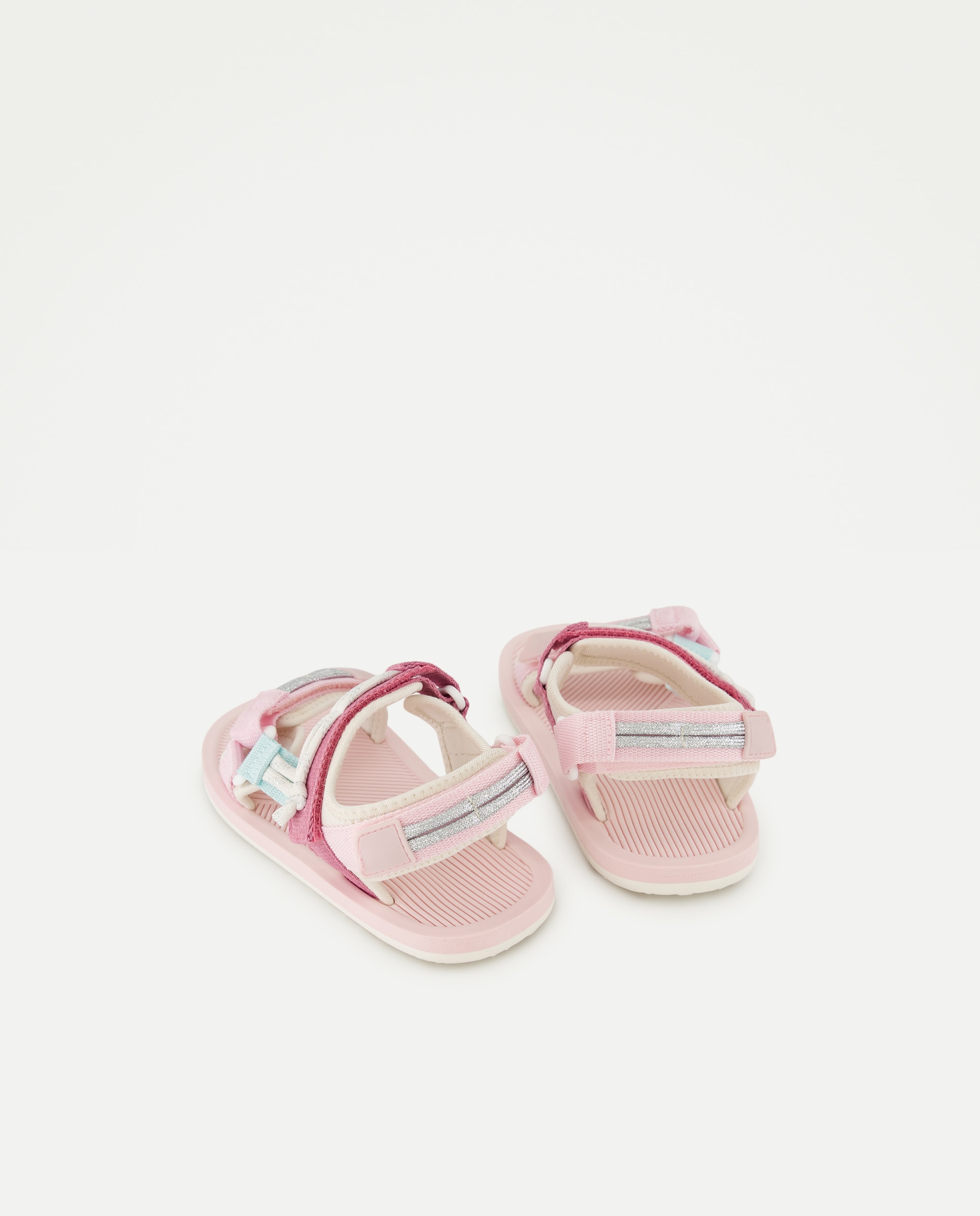 Sandálias com Velcro e Cordas 200 Rosa-3