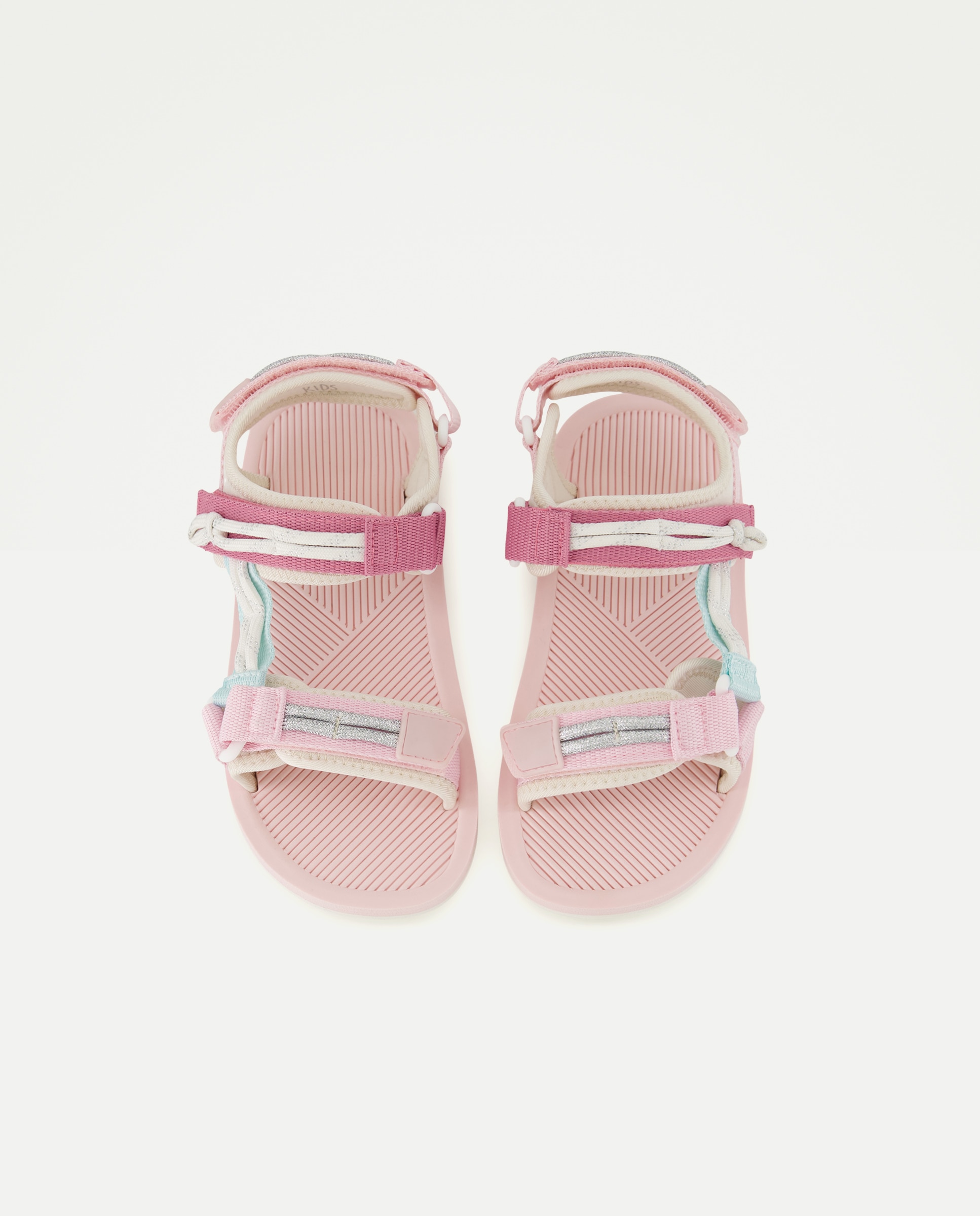 Sandálias com Velcro e Cordas 200 Rosa-4