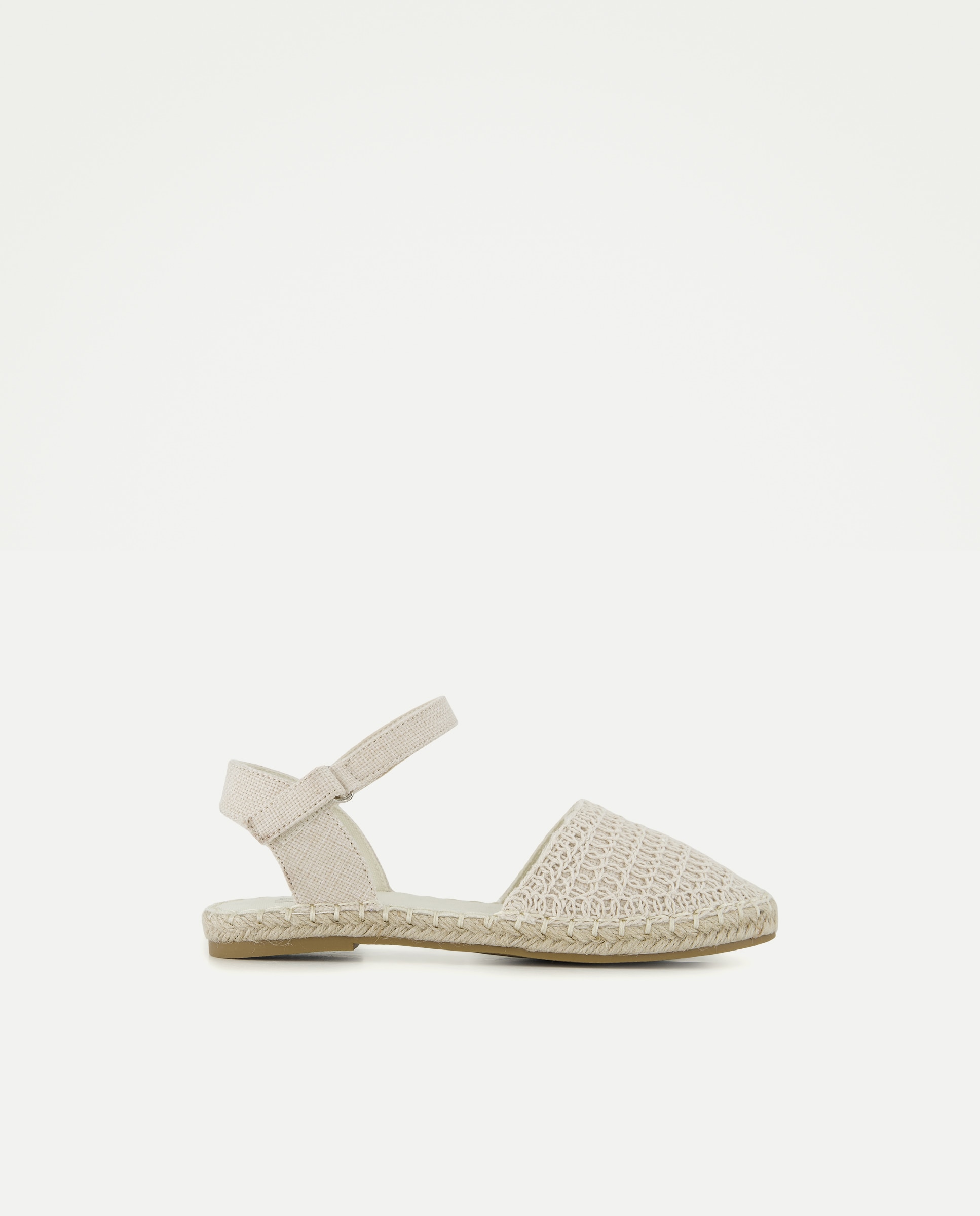 Sandálias de Juta com Crochet Bege-1