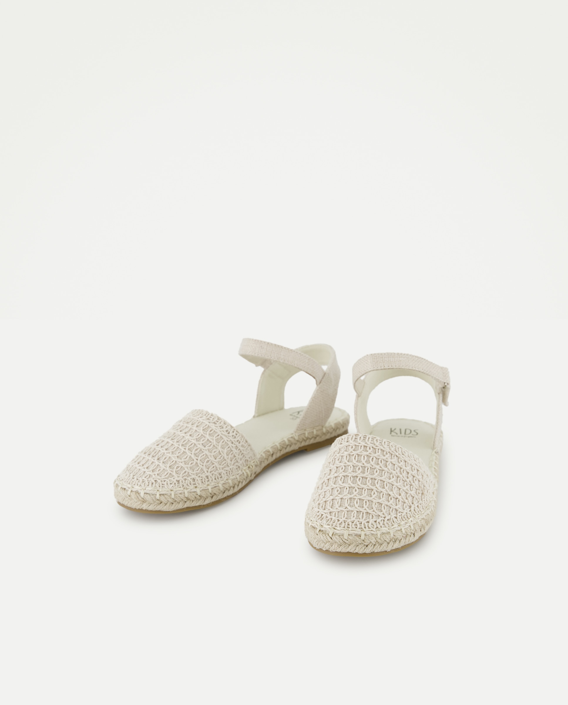 Sandálias de Juta com Crochet Bege-2