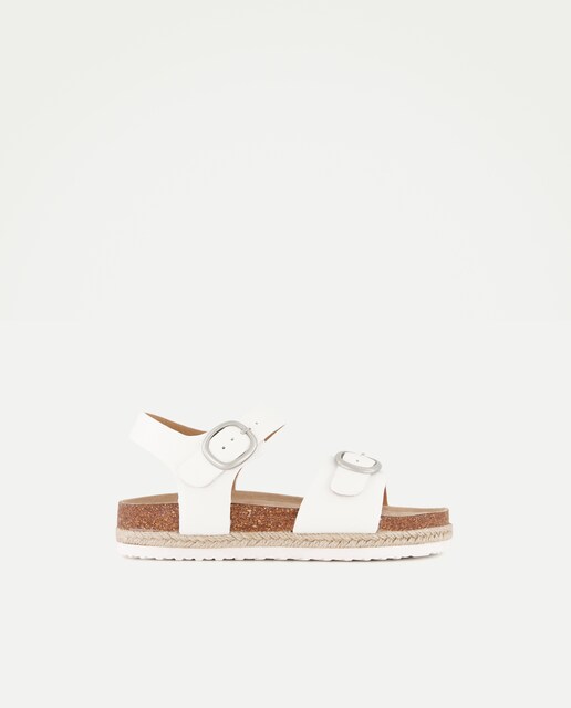 Sandalias de niña con bandeleta de yute