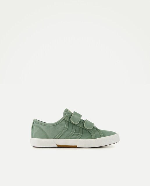 Zapatillas de lona de niña con cierre de velcro