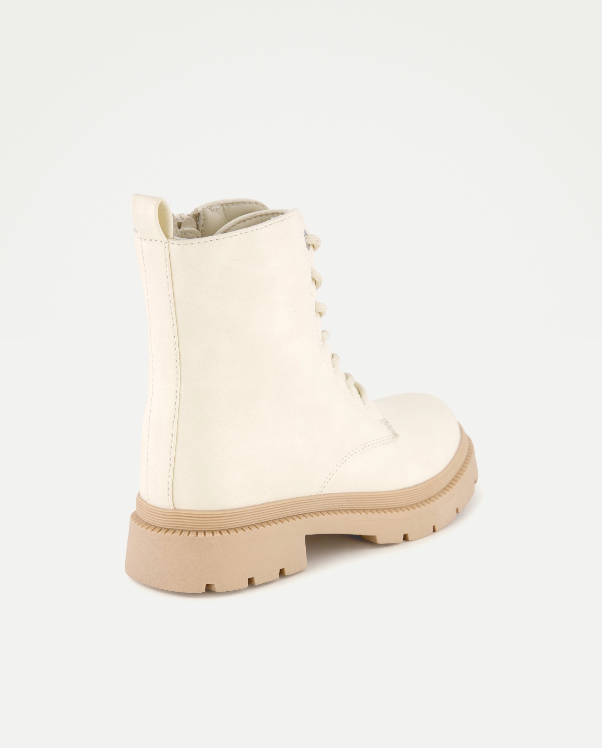 Botas com Fecho de Fivela Bege-3