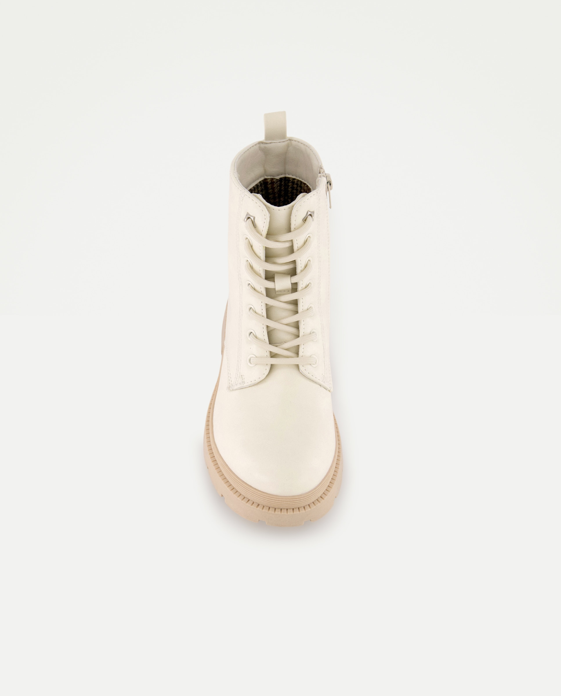Botas com Fecho de Fivela Bege-4