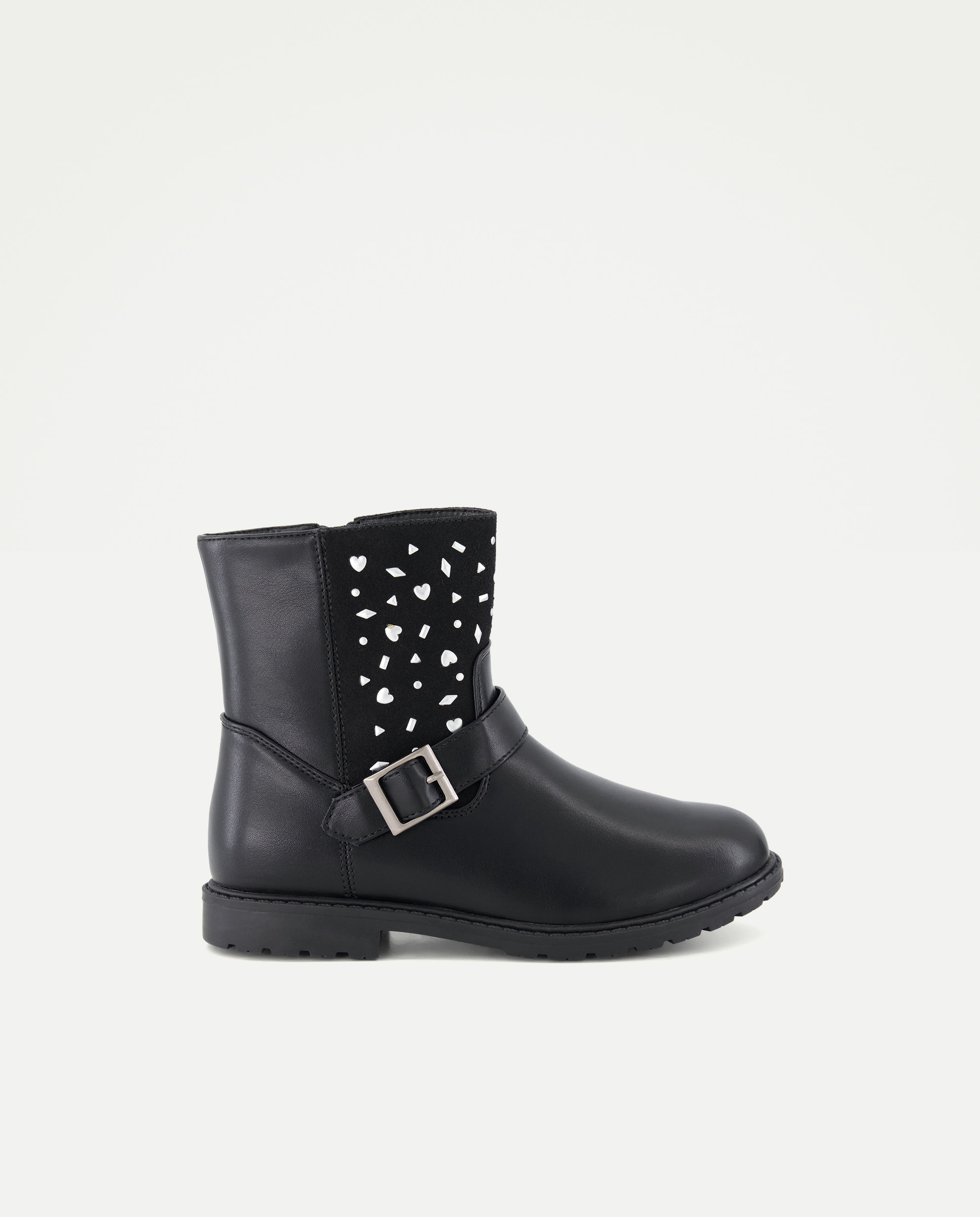 Botas biker de niña con hebillas - Kids El Corte Inglés - Negro Negro-1