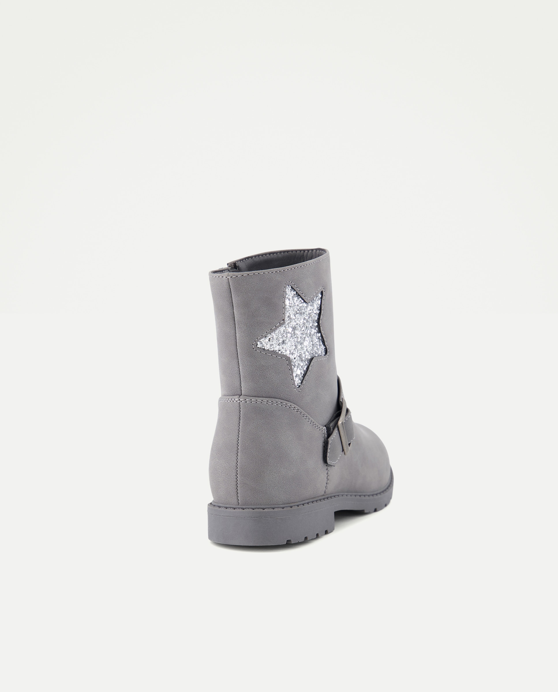 Botas Biker com Fivelas 820 Cinzento Médio-3
