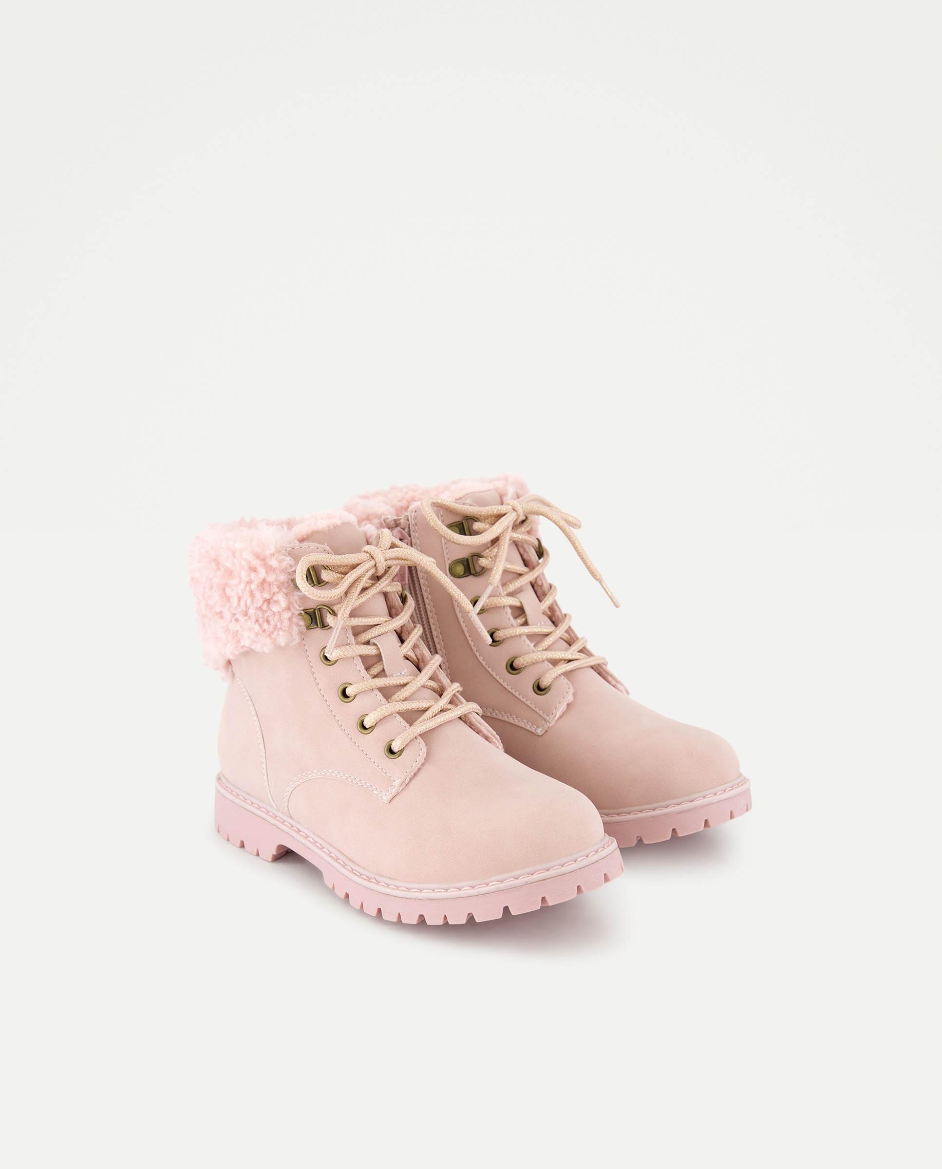 Botas de montaña de niña con cierre de cordones - Kids El Corte Inglés - Rosa claro Rosa claro-2