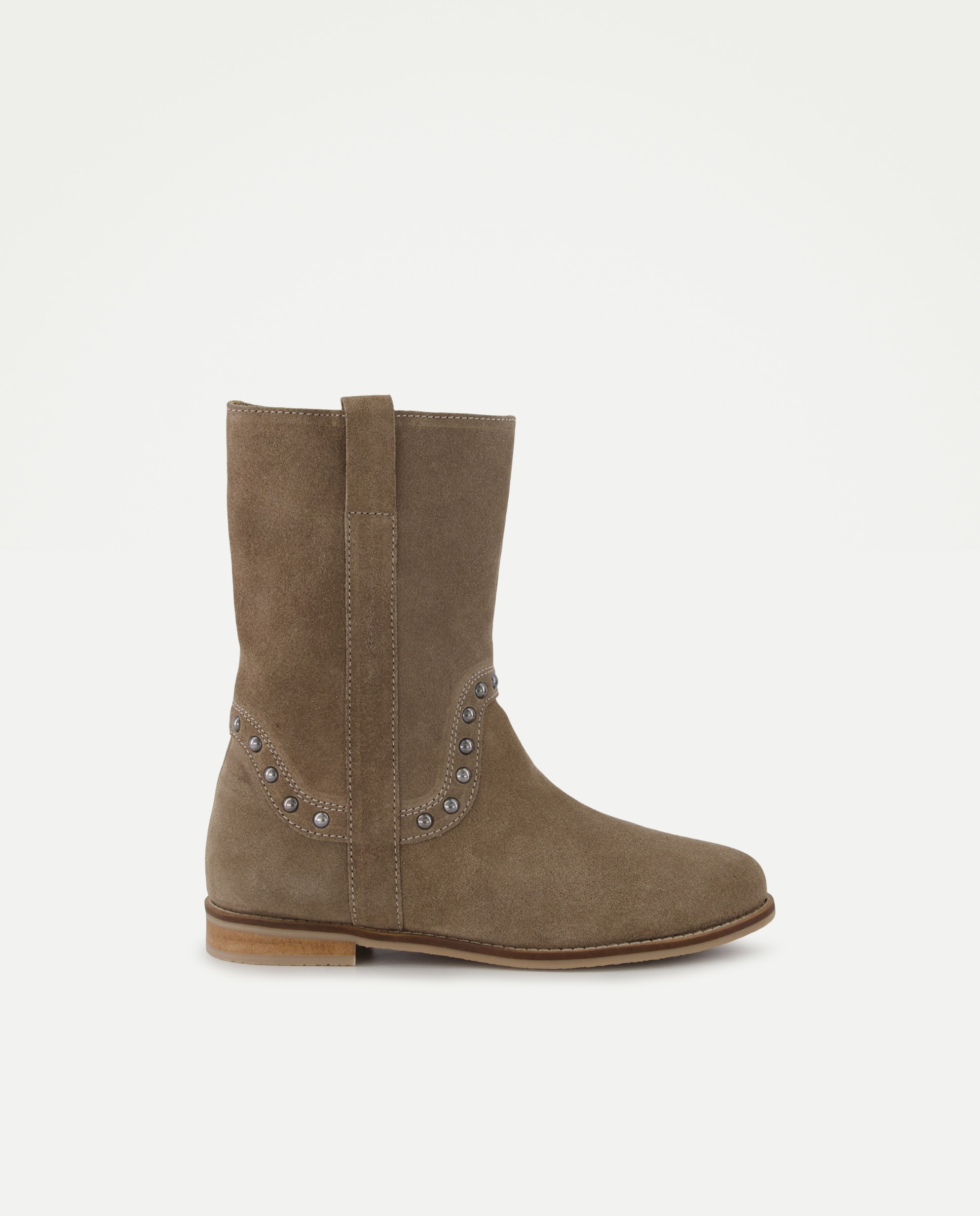 Imagen 1 de Botas camperas de niña con serraje y hebilla Tostado