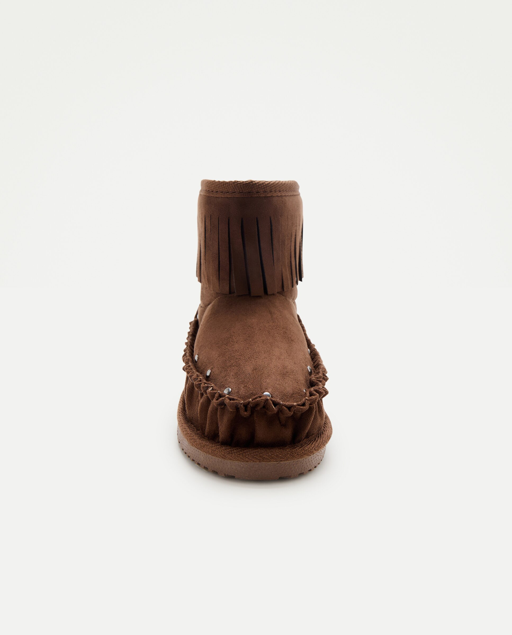 Botas com Tachas e Franjas de Criança Castanho-4