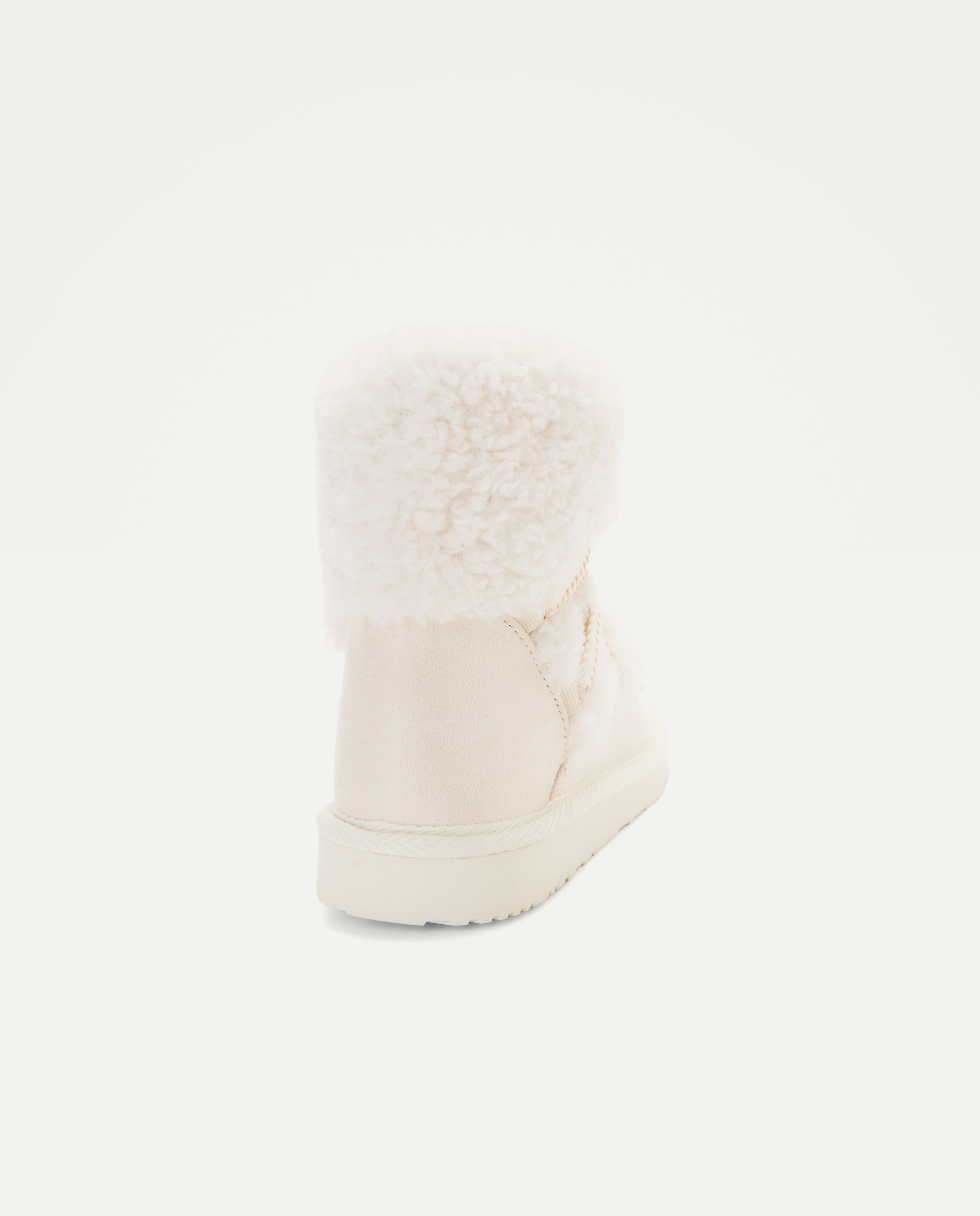 Botas de niña con borreguillo y cordones - Kids El Corte Inglés - Beige Beige-3