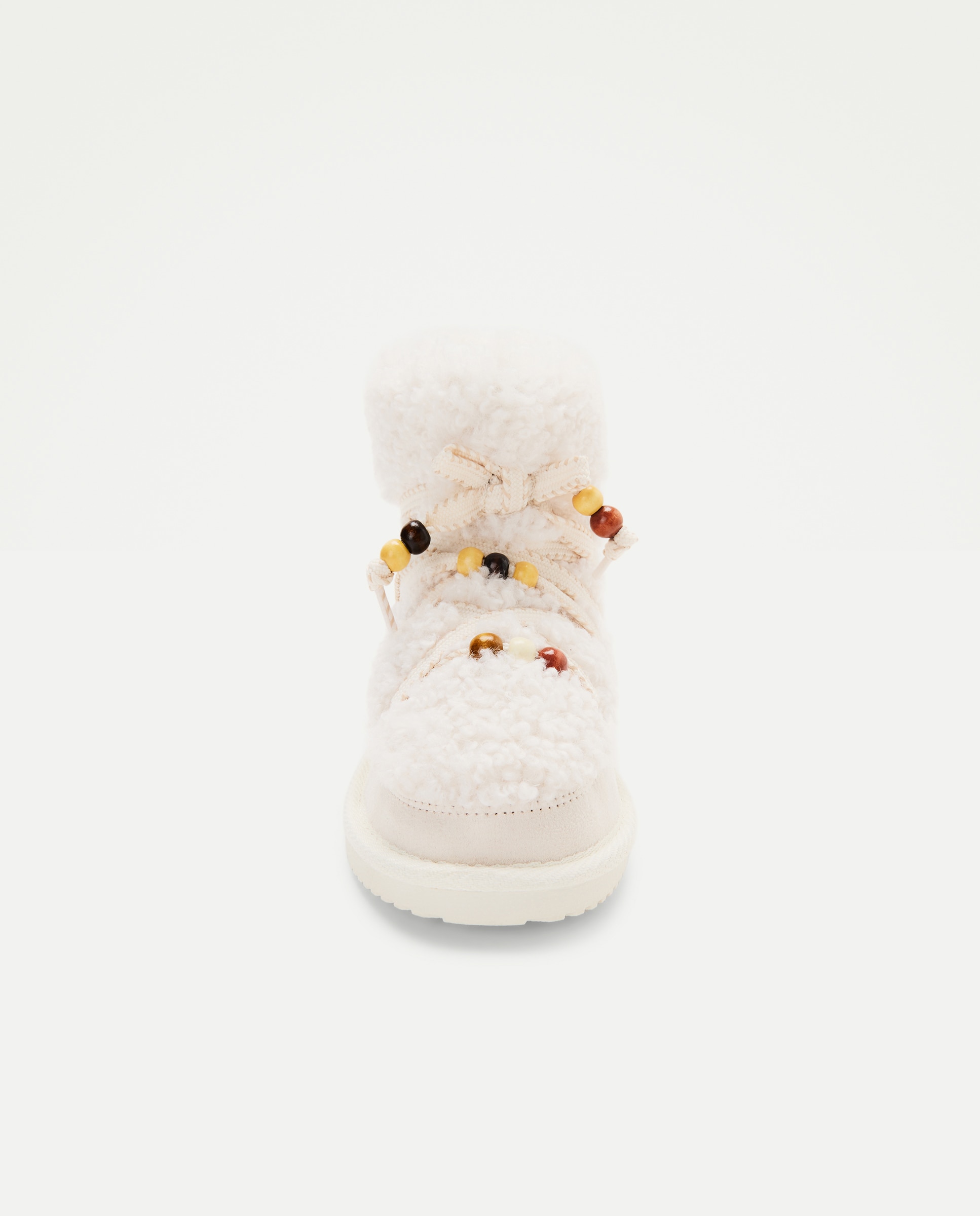 Botas de niña con borreguillo y cordones - Kids El Corte Inglés - Beige Beige-4