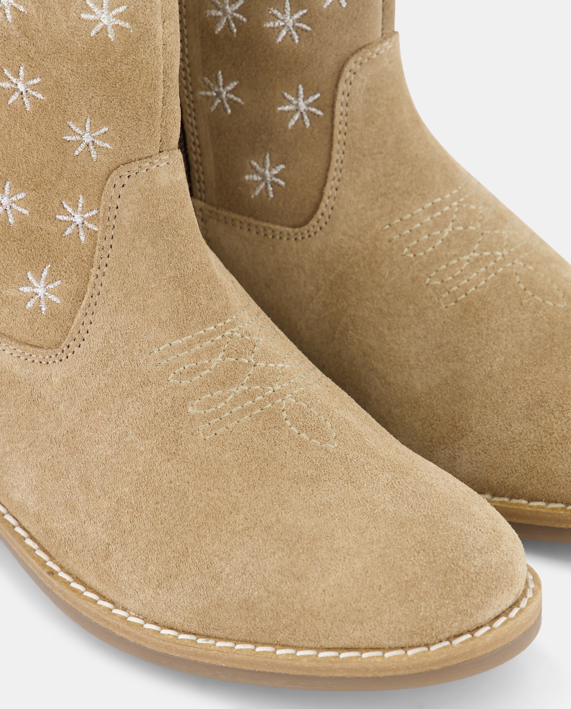 Botins de Cowboy em Croute com Corações Vison Claro-5