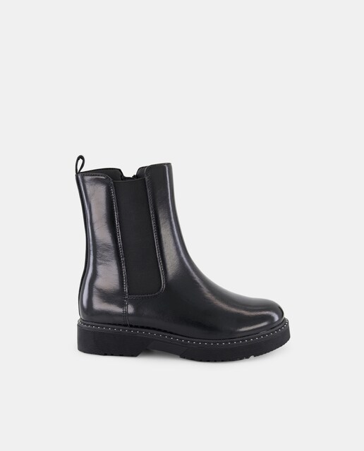 Imagen 0 de Botín Chelsea alto con cierre cremallera y punta redonda de niña