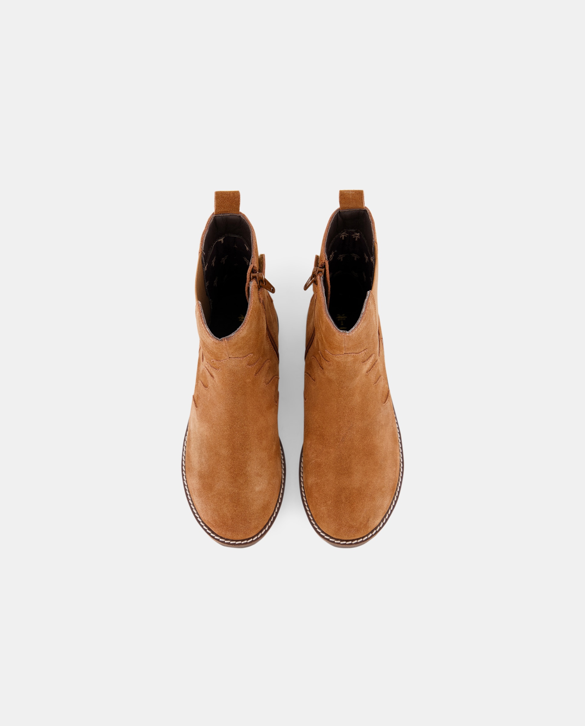 Botins Cowboy em Croute Camel-4