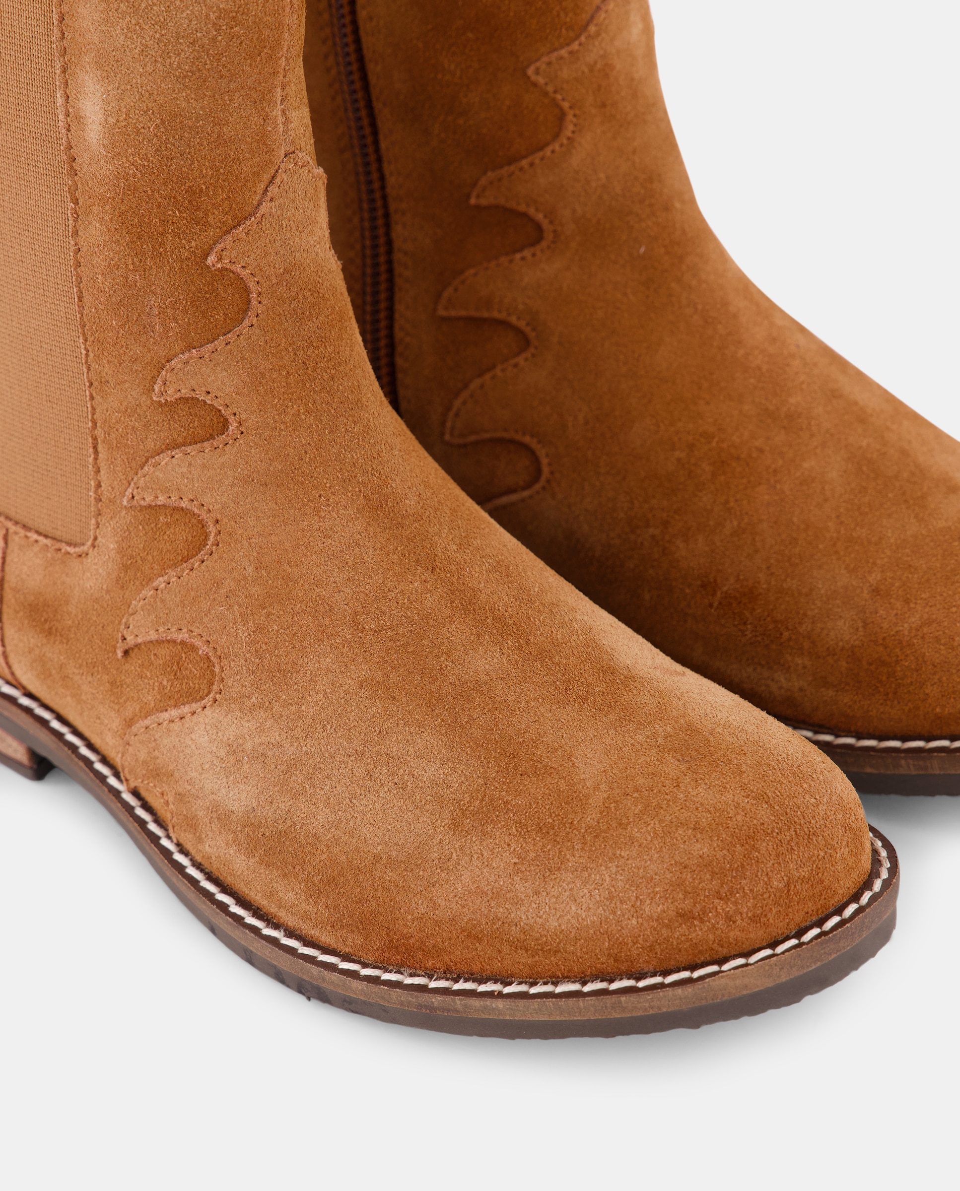 Botins Cowboy em Croute Camel-5