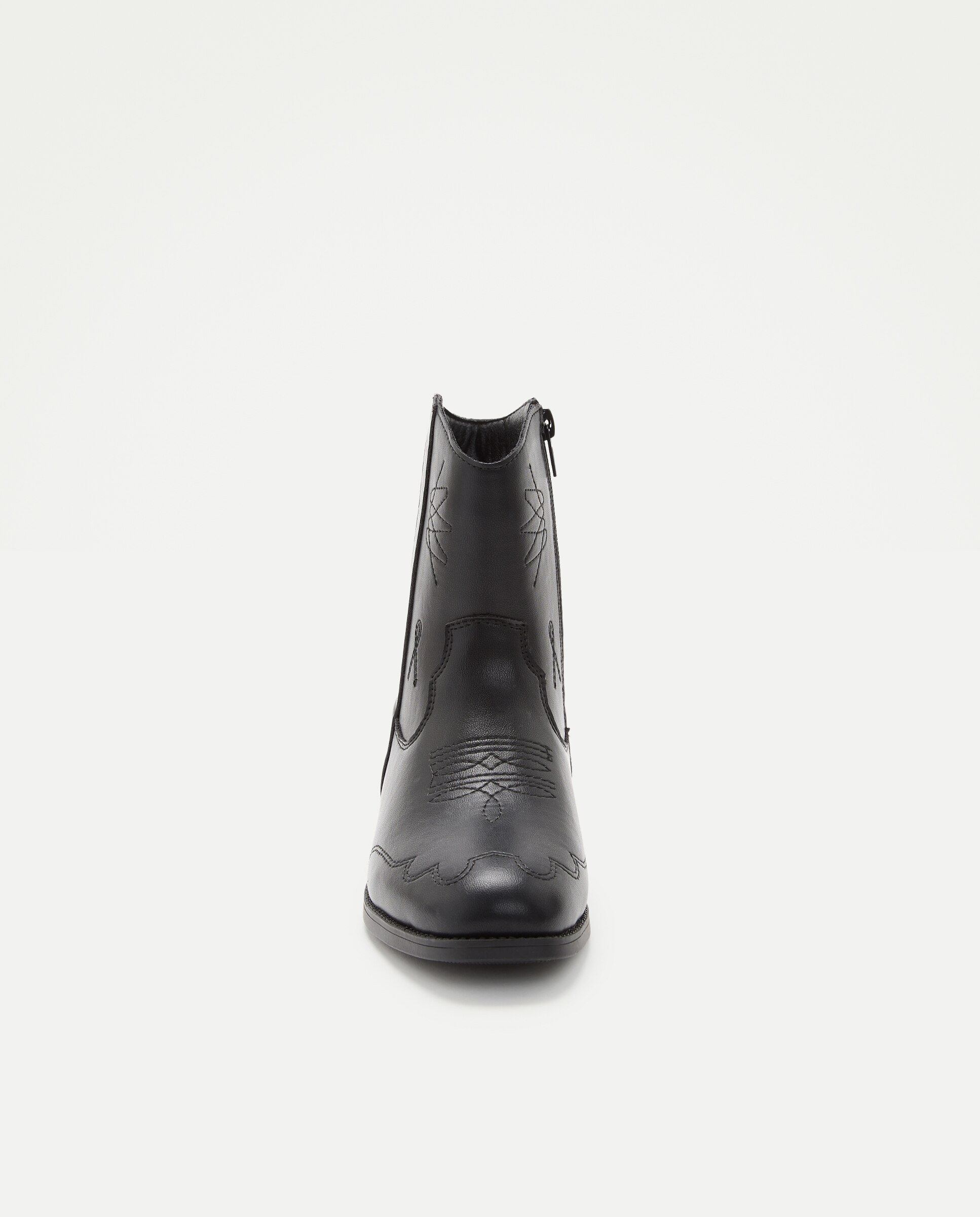 Botins Tipo Cowboy em Pele com Bordados Kids El Corte Inglés Preto-4