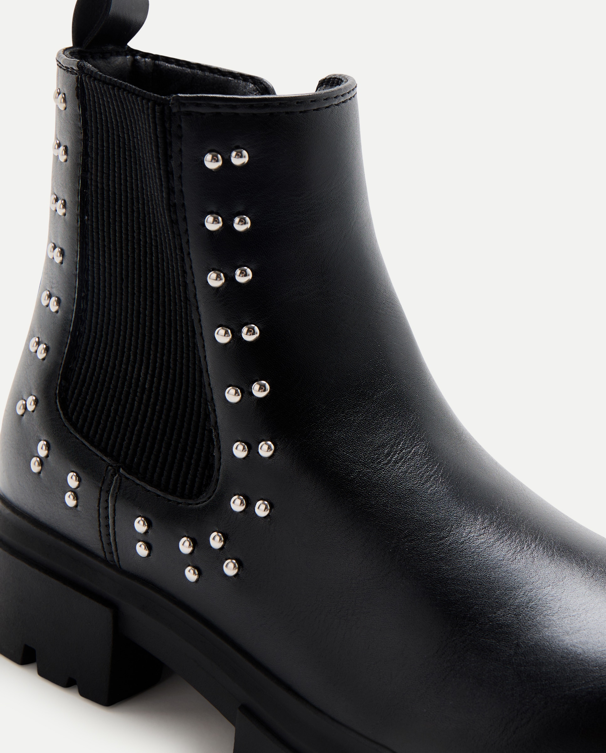 Botines chelsea de niña con tachas - Kids El Corte Inglés - Negro Negro-5