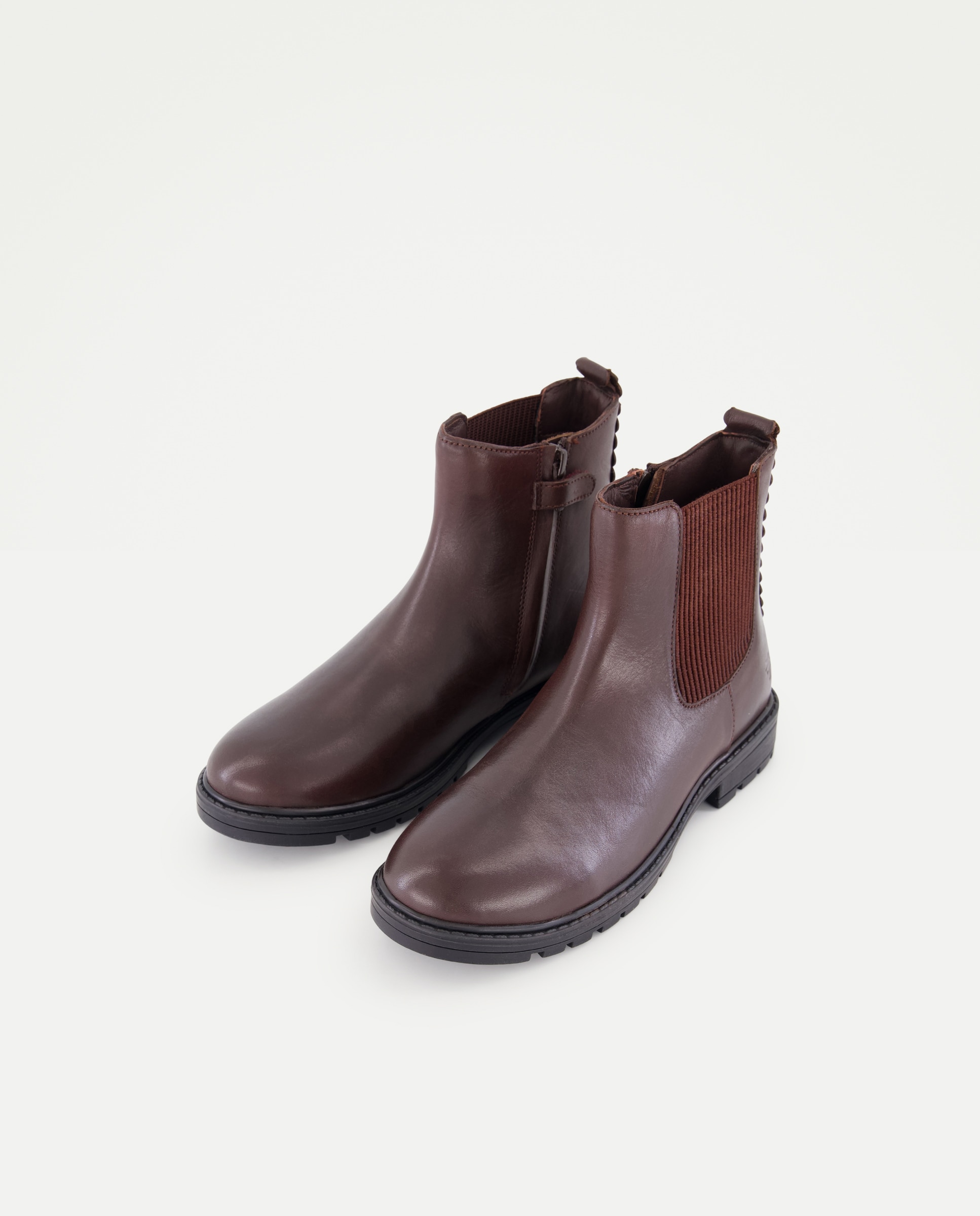 Botins Chelsea em Pele 291 Beringela-2