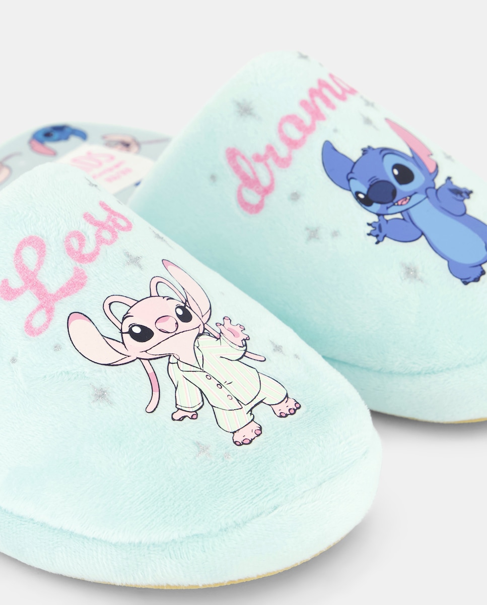 Chinelos de Quarto com Fantasia do Stitch 410 Azul Claro-5