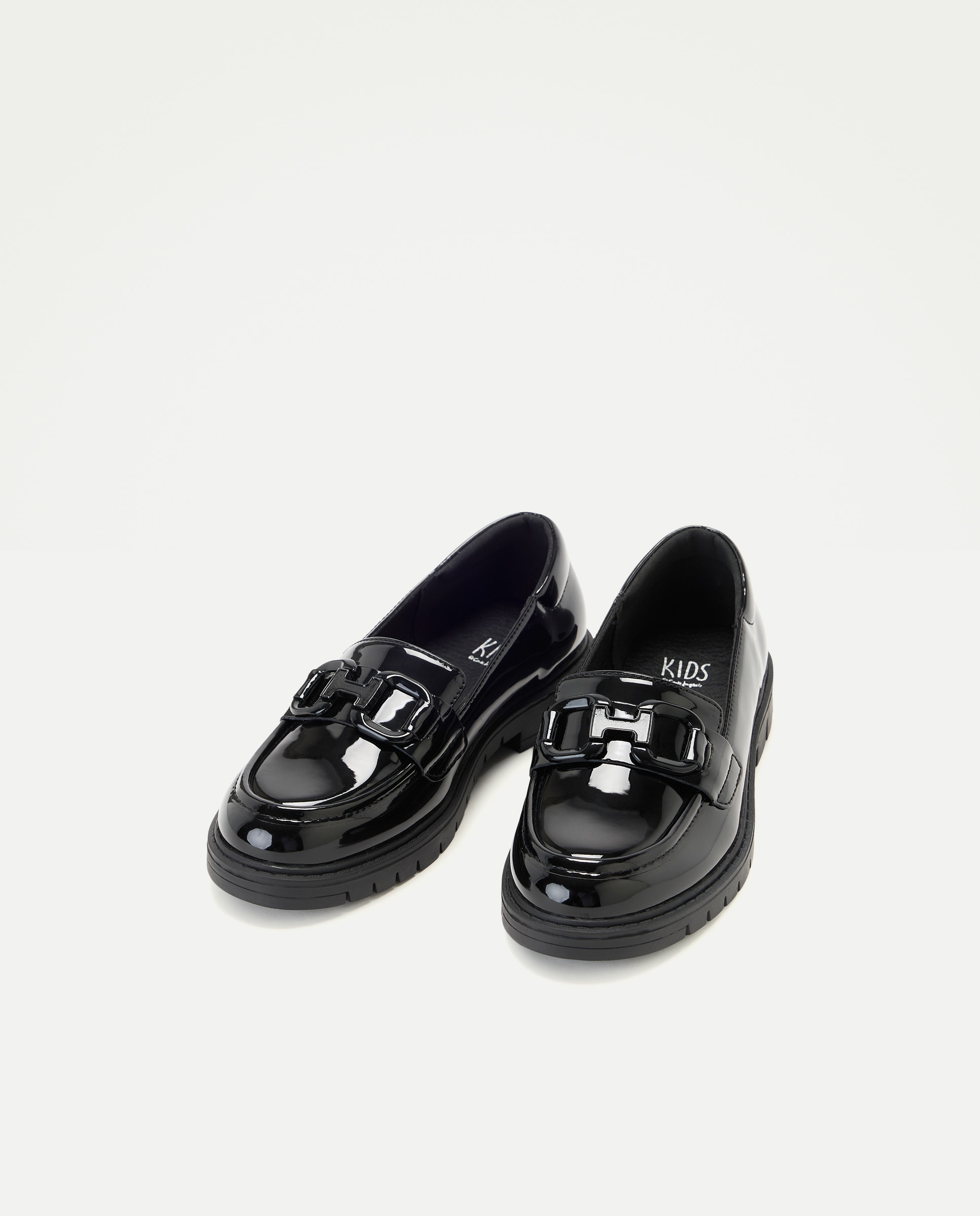 Mocassins de Verniz com Adorno de Metal Kids El Corte Inglés Preto-2