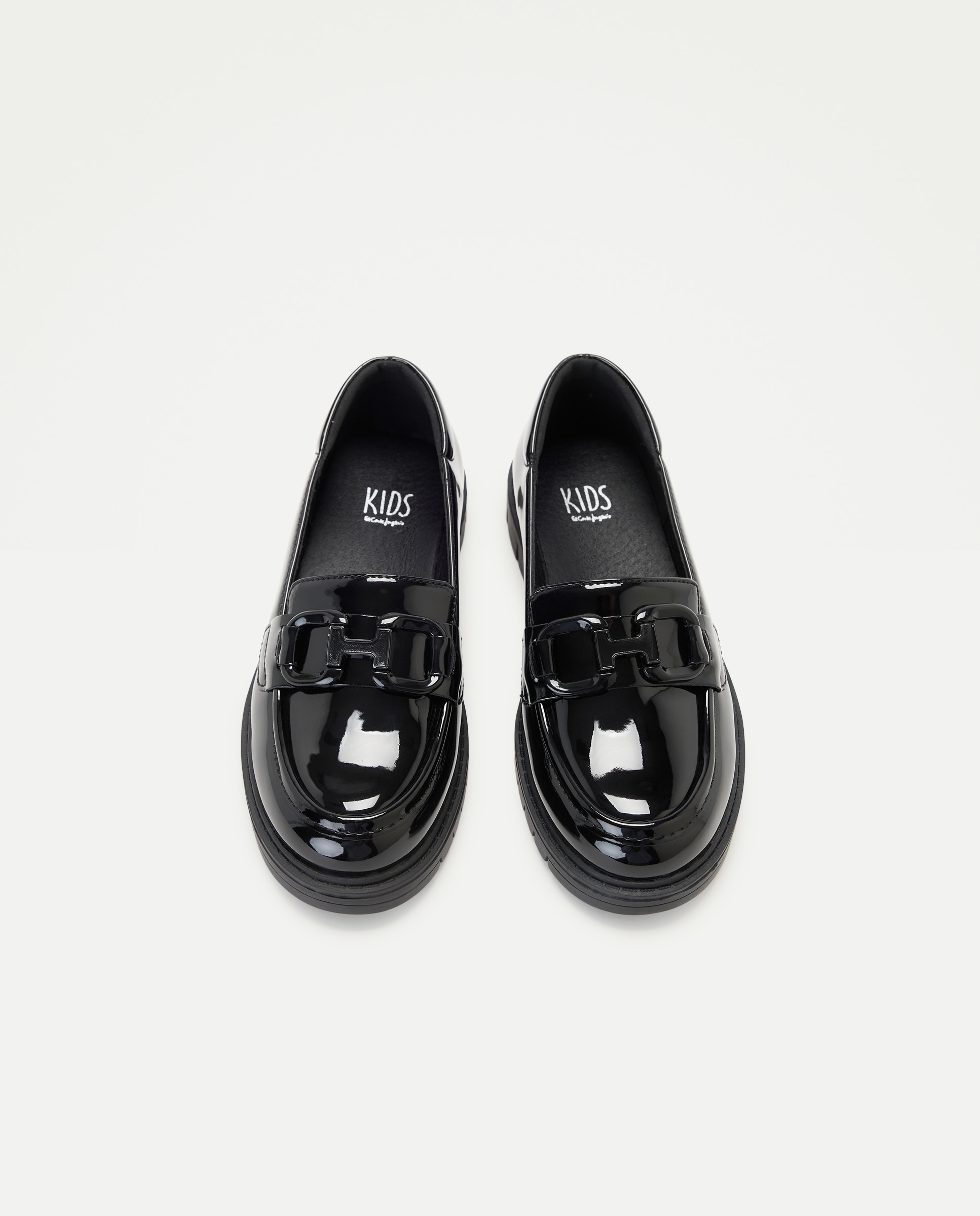Mocassins de Verniz com Adorno de Metal Kids El Corte Inglés Preto-4