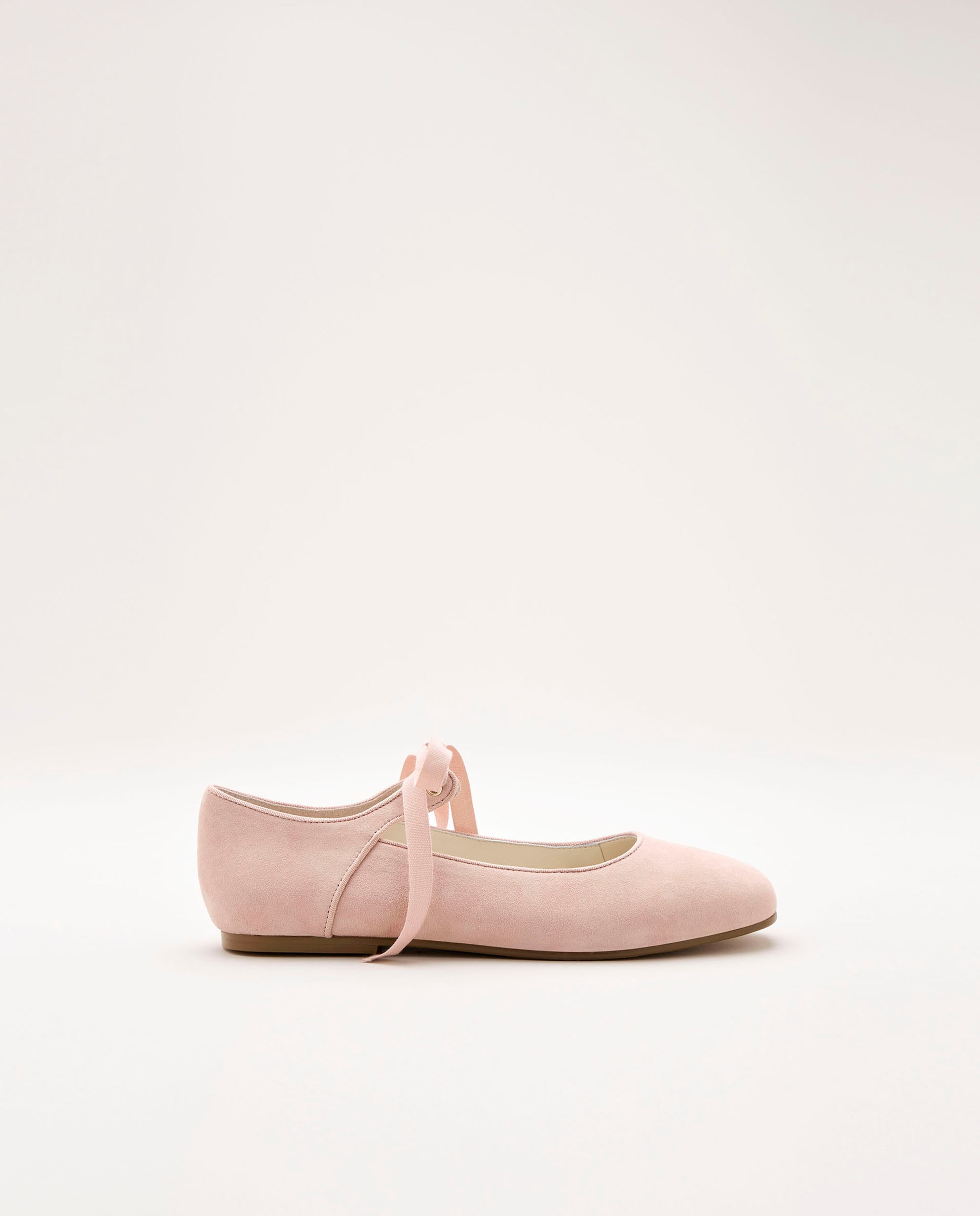 Sapatos de Presilha em Camurça com Cordão e Biqueira Redonda Coconut El Corte Inglés 220 Rosa Pálido-1