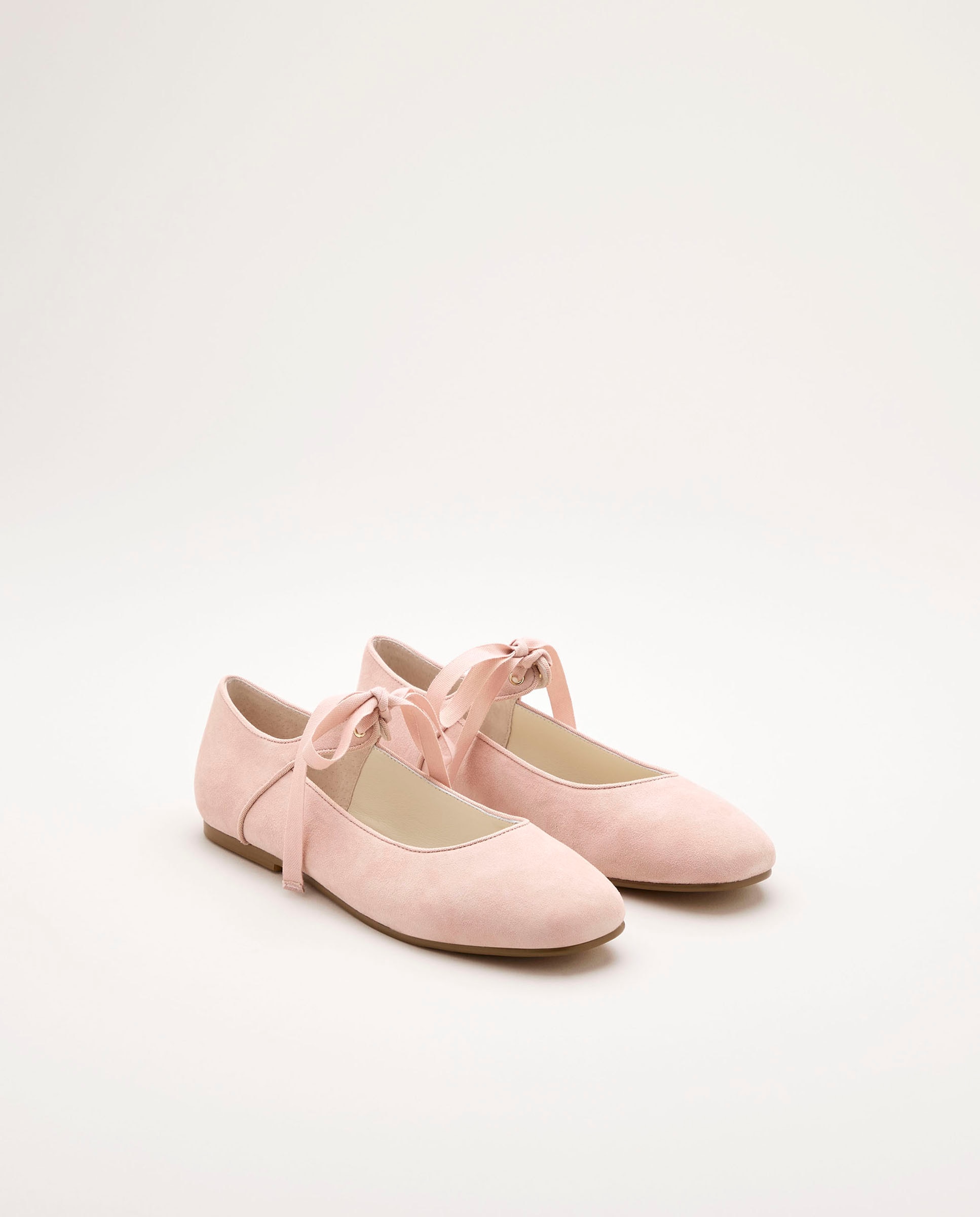Sapatos de Presilha em Camurça com Cordão e Biqueira Redonda Coconut El Corte Inglés 220 Rosa Pálido-2