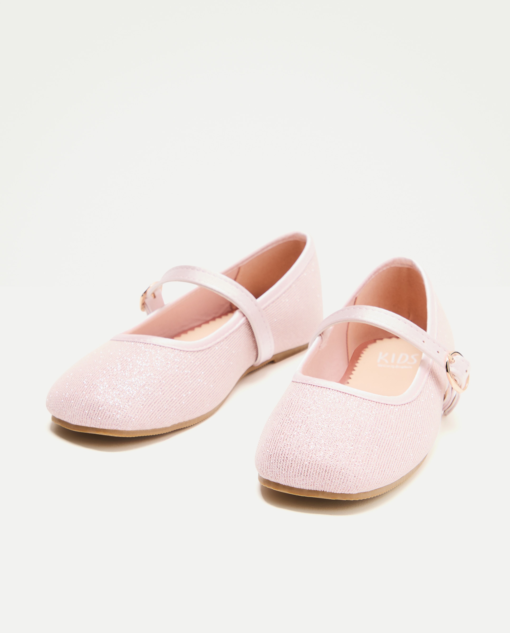 Sapatos de Presilha com Glitter Fino e Biqueira Redonda Kids El Corte Inglés 200 Rosa-2