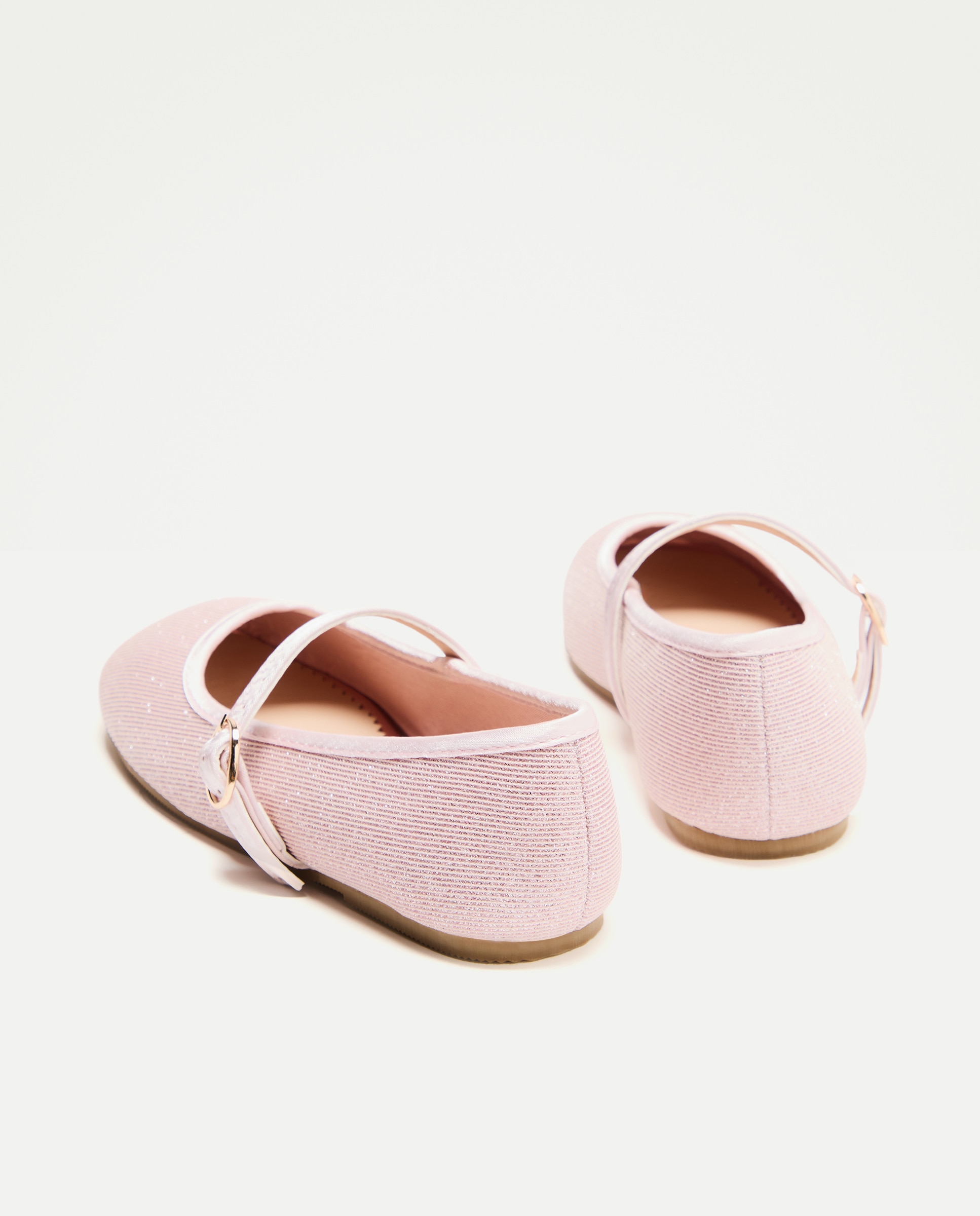 Sapatos de Presilha com Glitter Fino e Biqueira Redonda Kids El Corte Inglés 200 Rosa-3