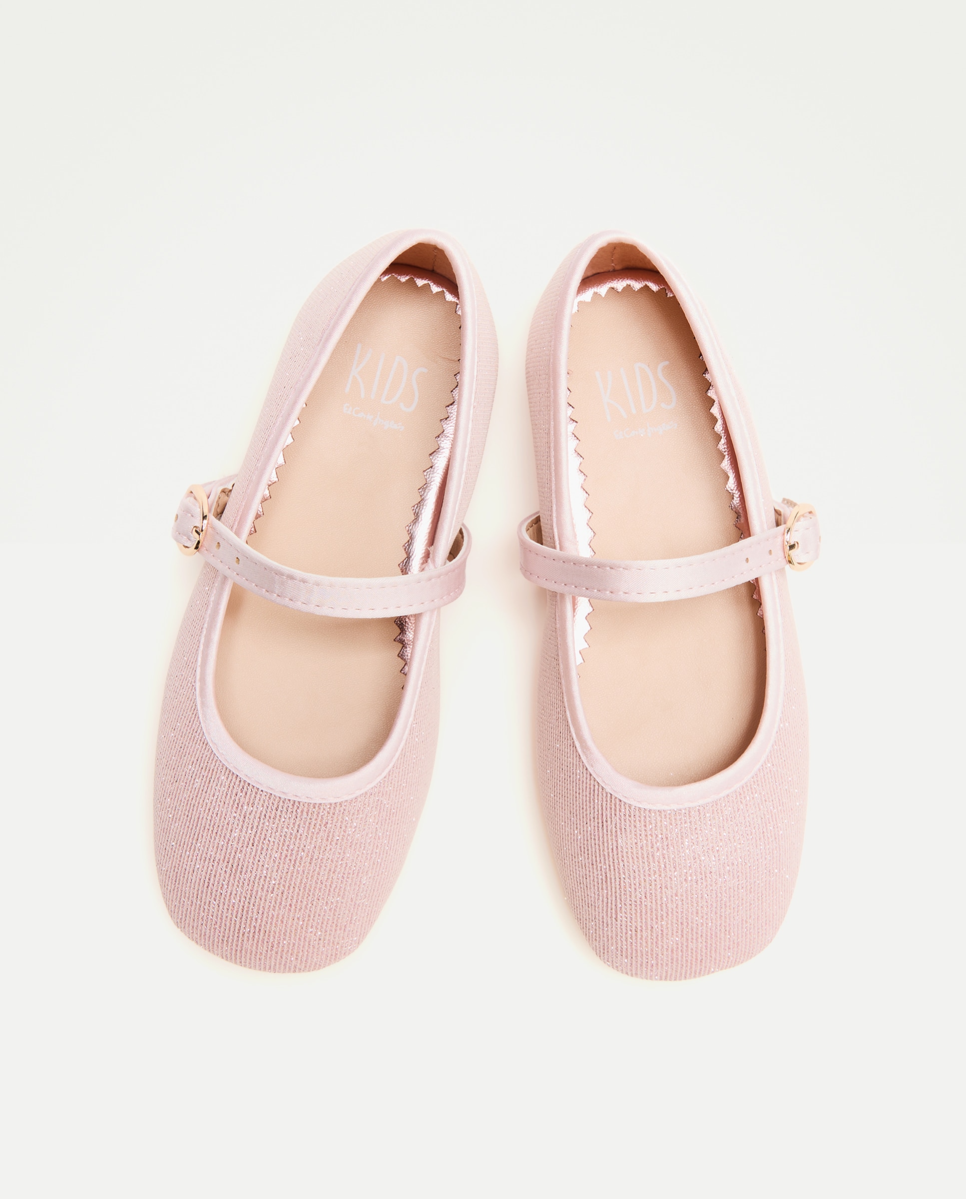 Sapatos de Presilha com Glitter Fino e Biqueira Redonda Kids El Corte Inglés 200 Rosa-4