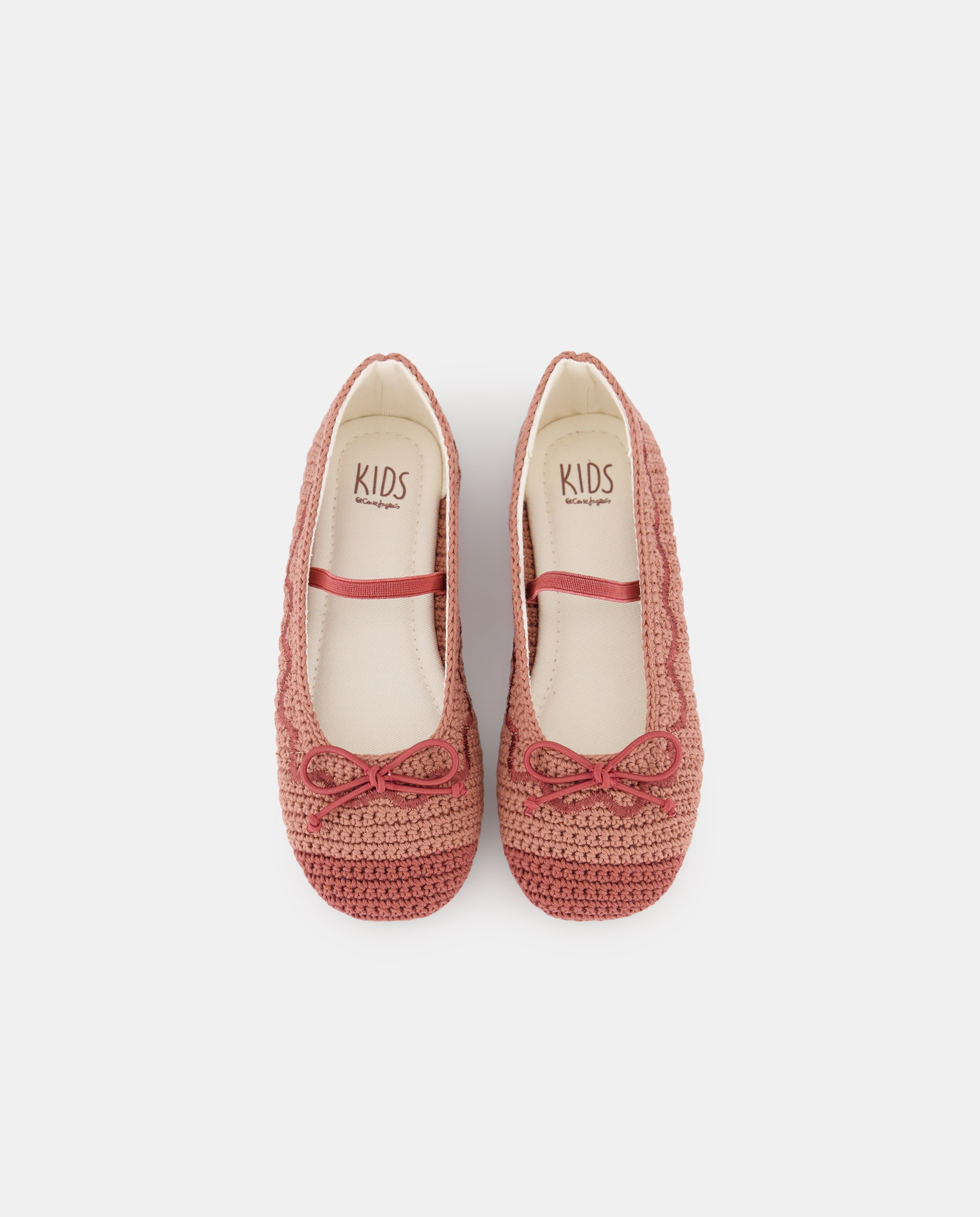Sapatos de Presilha Tipo Sabrinas de Crochet Rosa-claro-4