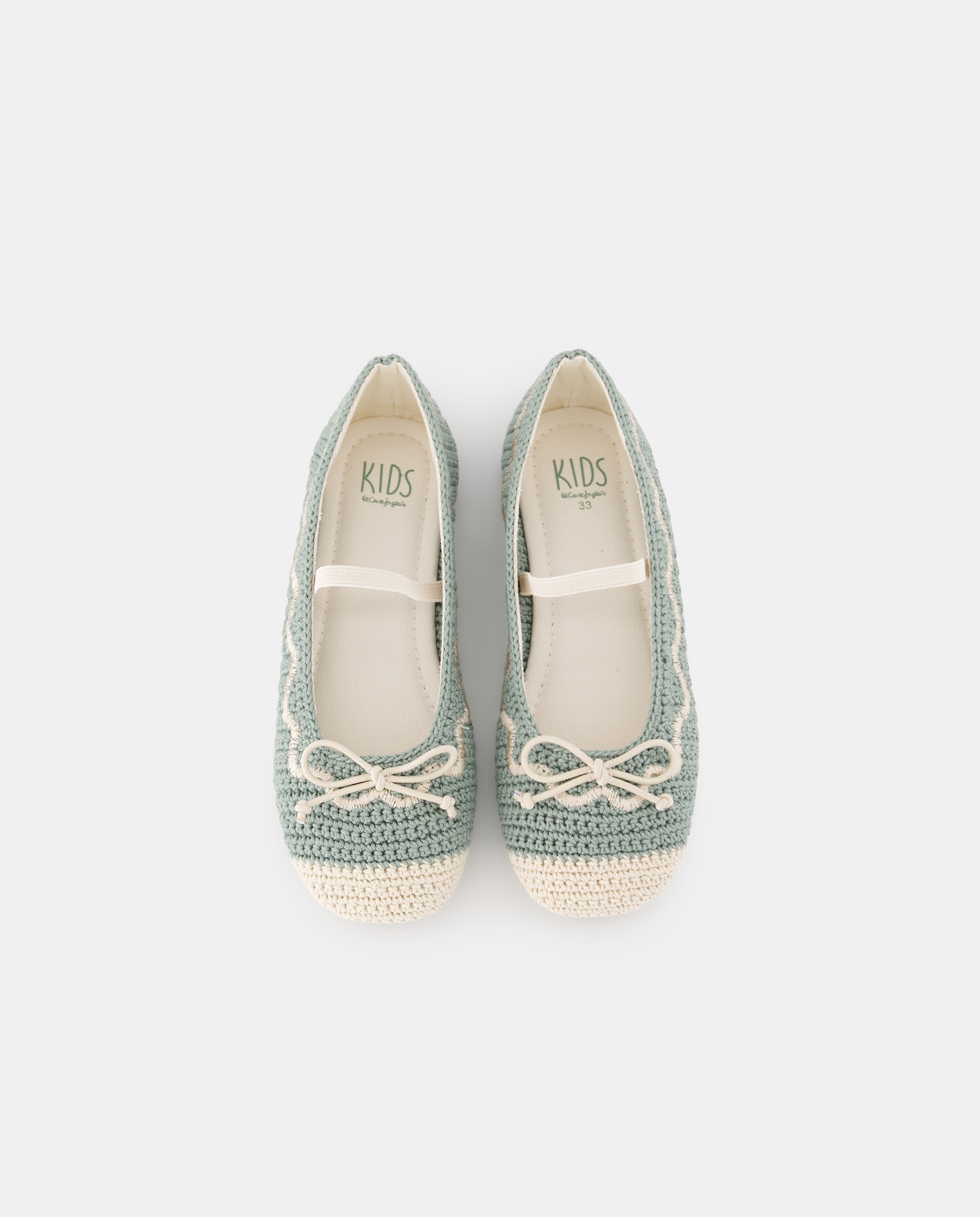 Sapatos de Presilha Tipo Sabrinas de Crochet Verde Pato-4