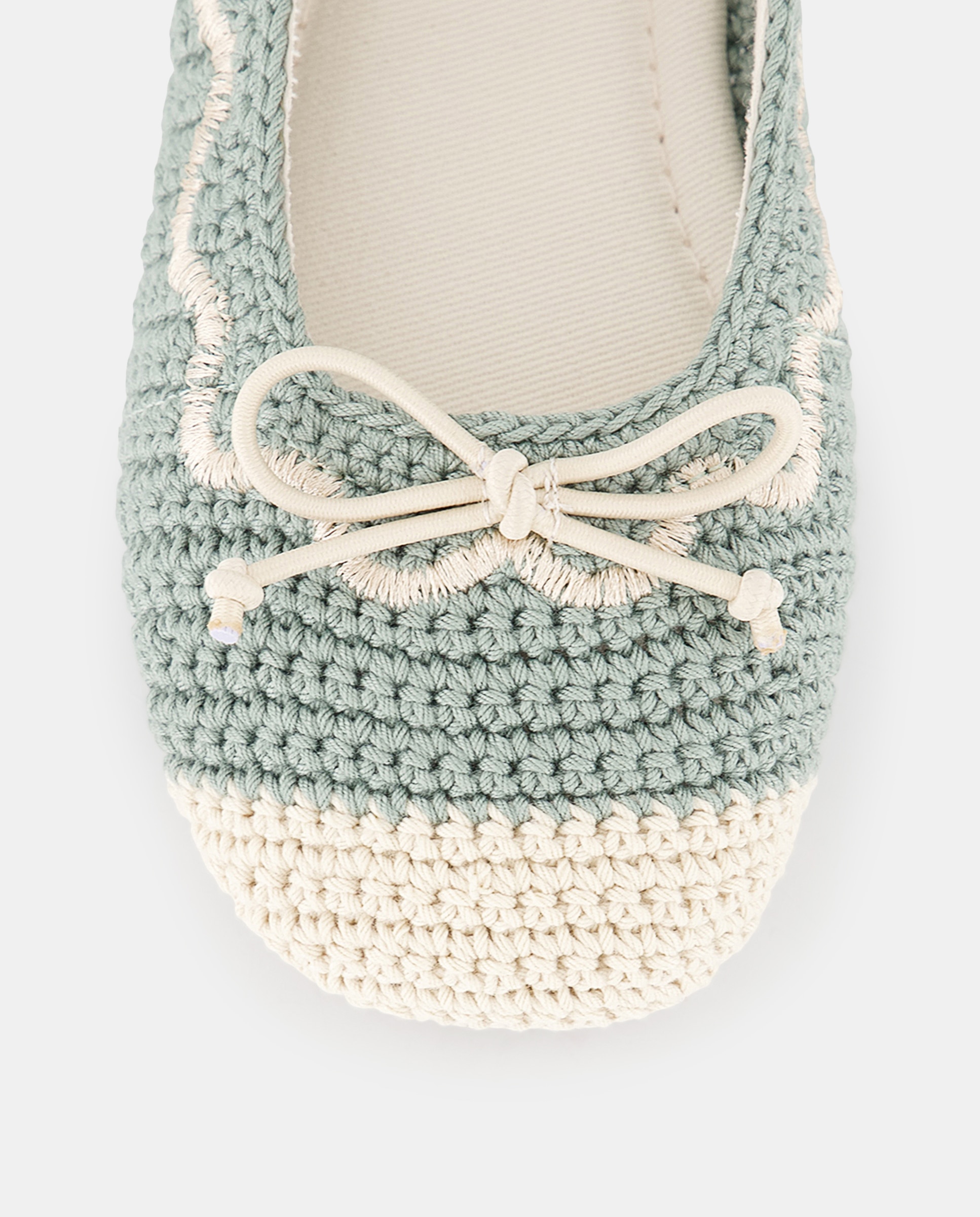 Sapatos de Presilha Tipo Sabrinas de Crochet Verde Pato-5