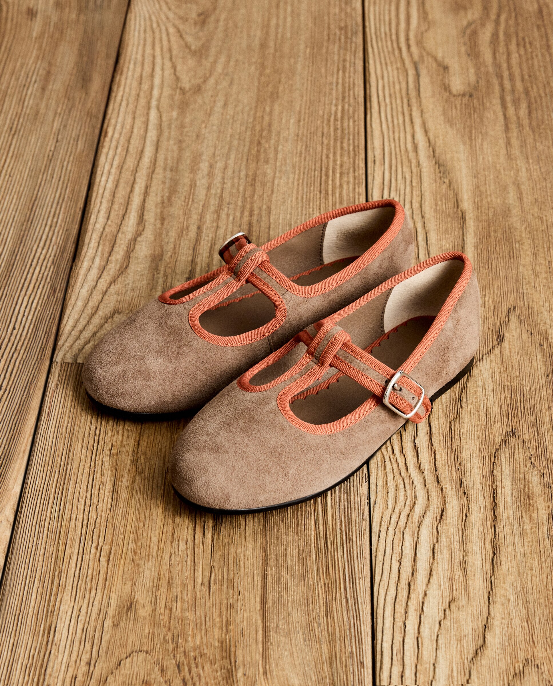 Sapatos de Presilha de Croute Vison Claro-6
