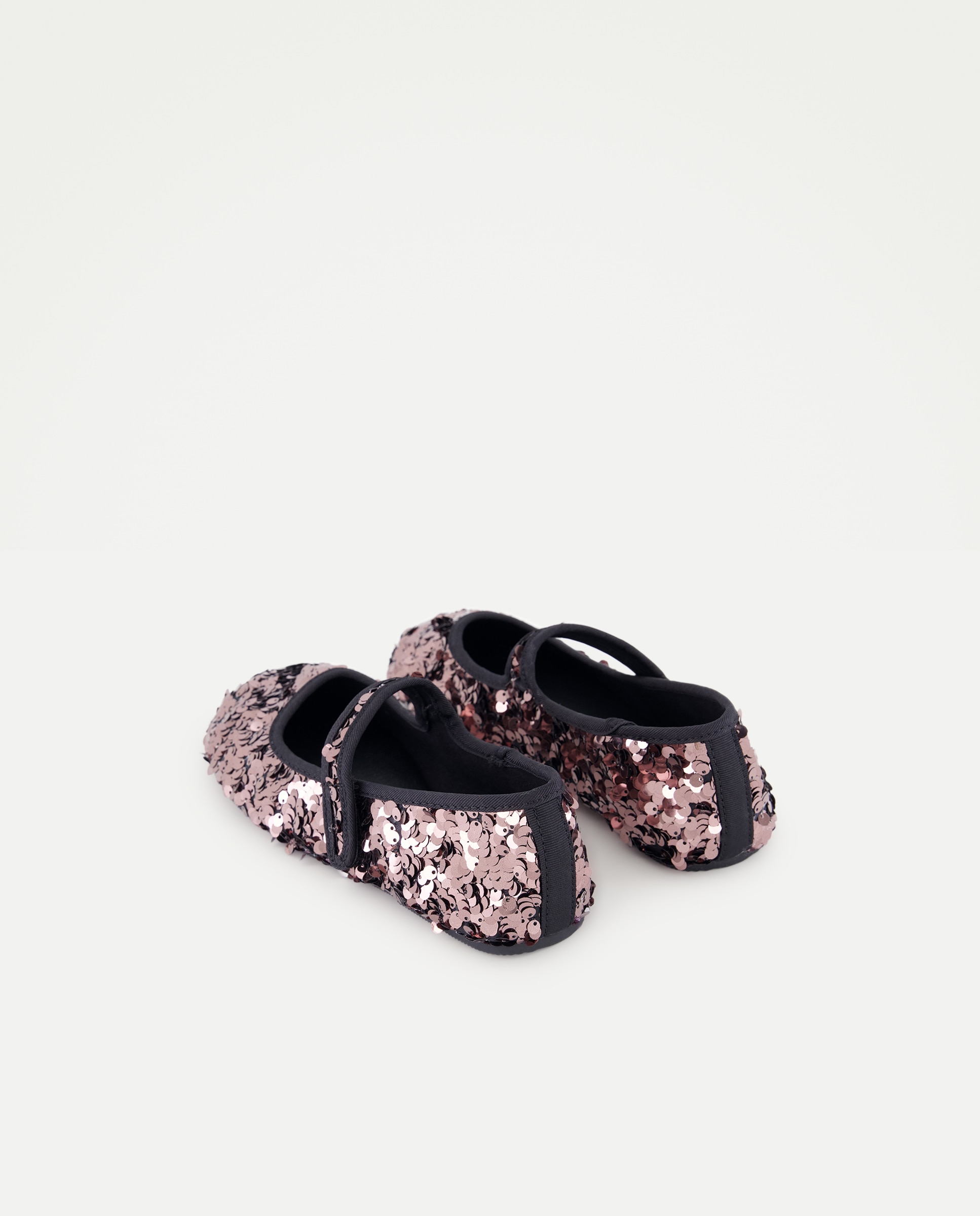 Sapatos de Presilha com Lantejoulas Castanho-3
