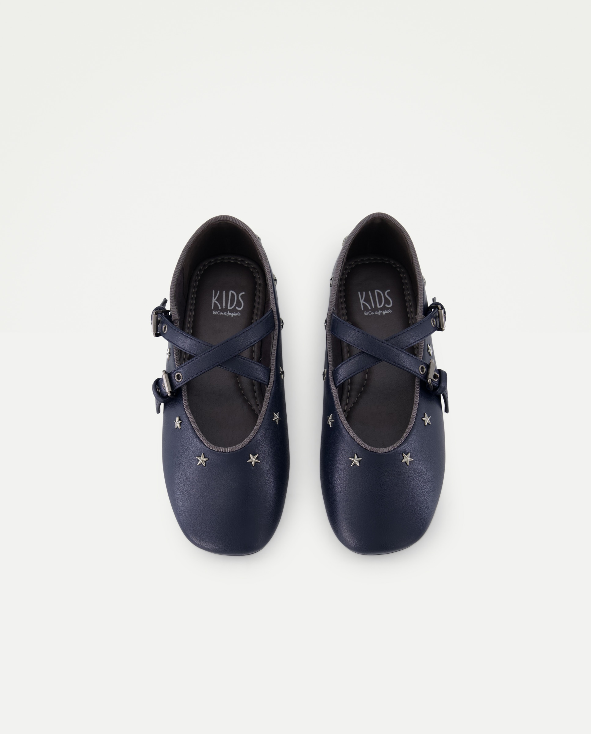 Sapatos de Presilha com Mini Tachas Azul-marinho-4