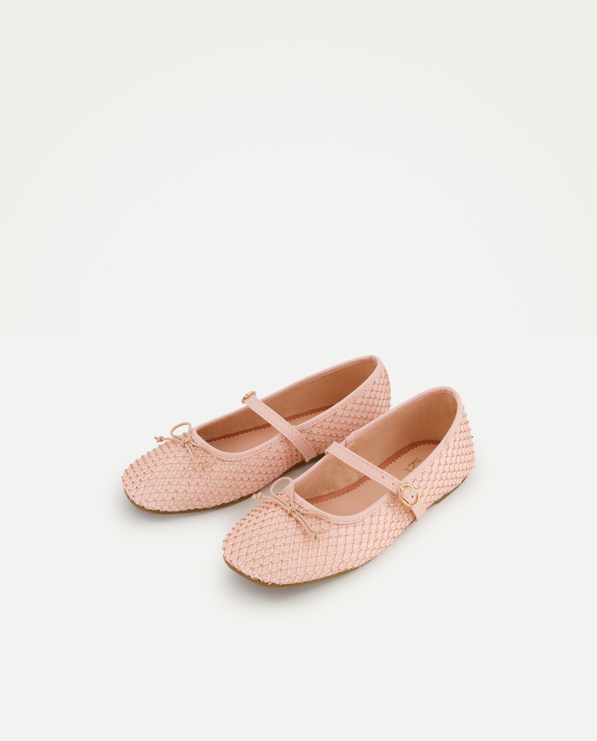 Sapatos de Presilha com Cristais 200 Rosa-2