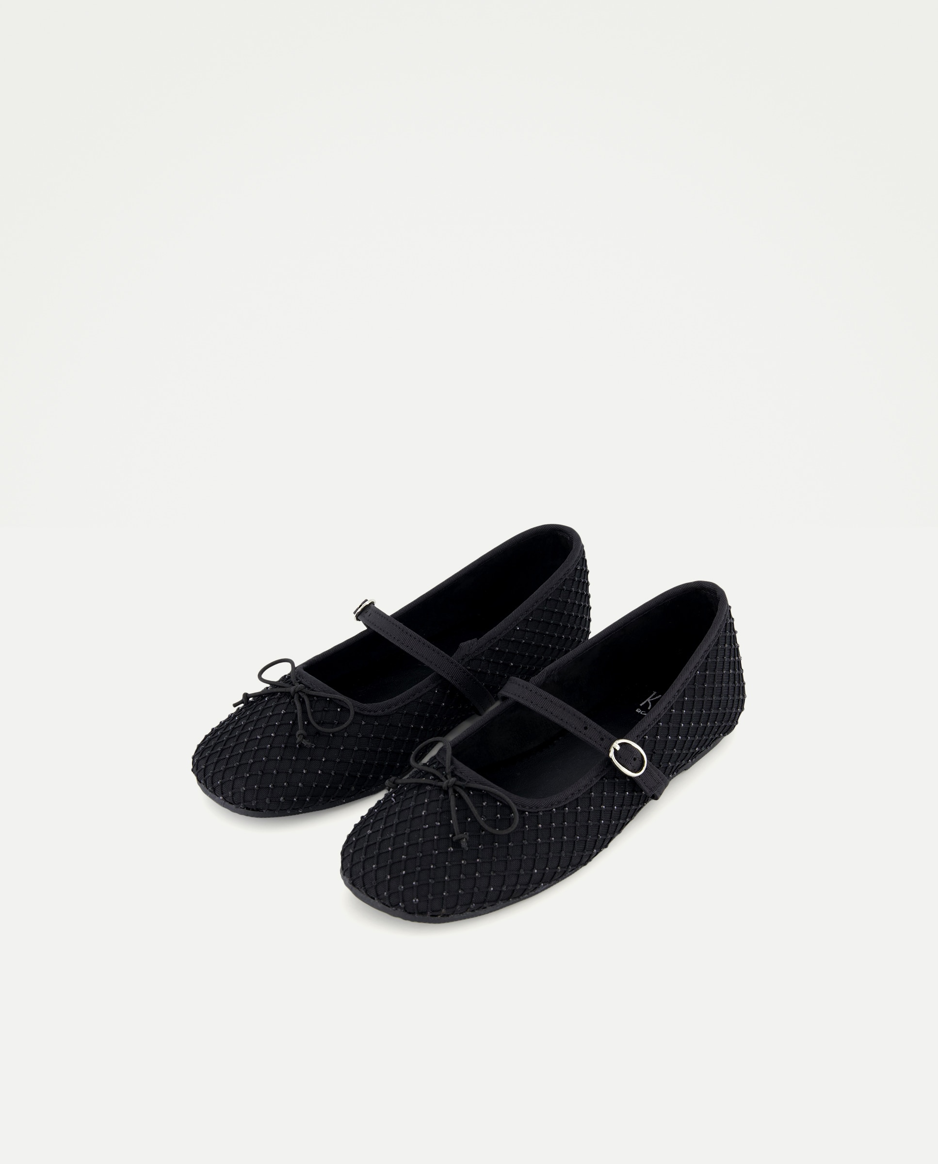Sapatos de Presilha com Cristais Preto-2