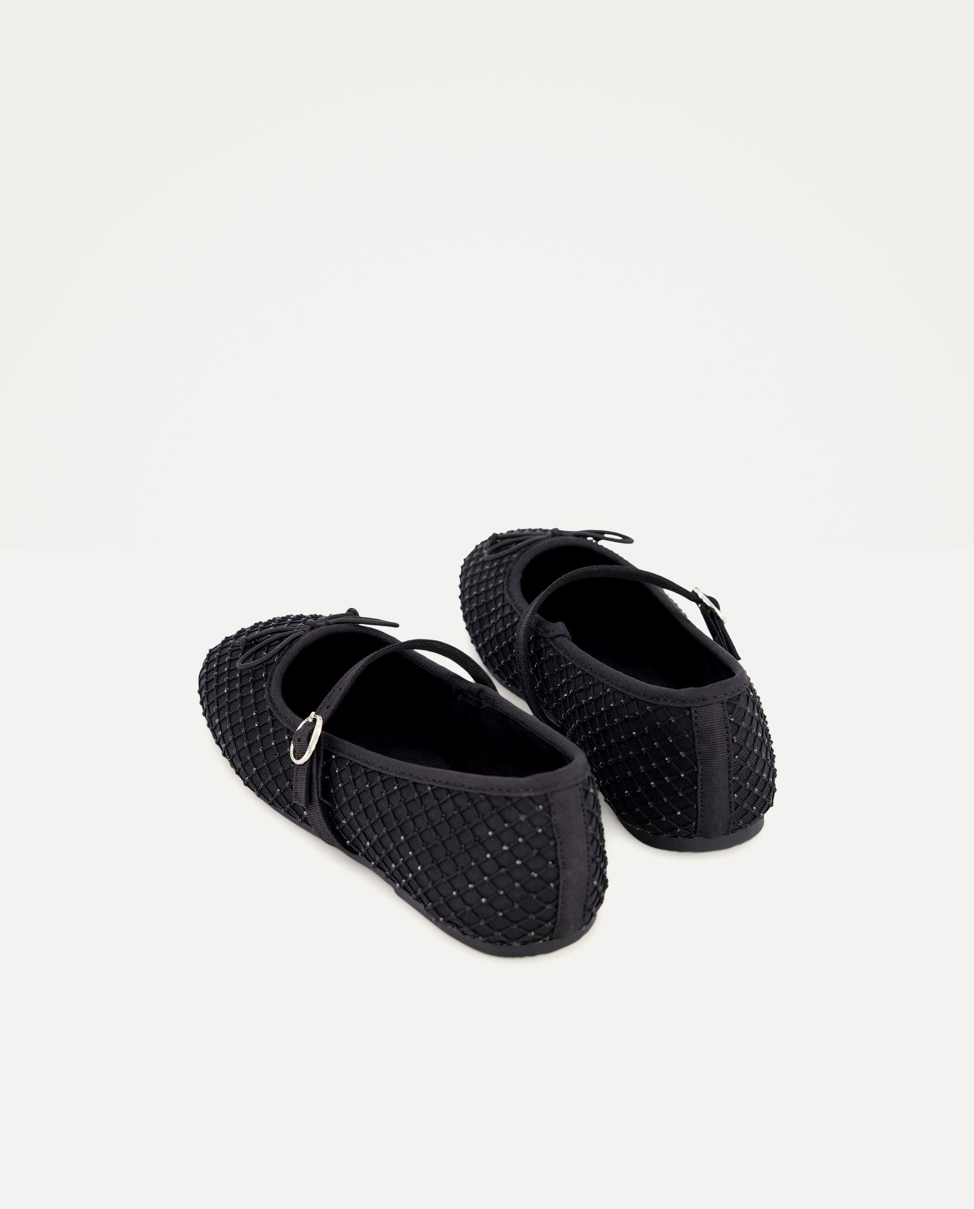Sapatos de Presilha com Cristais Preto-3